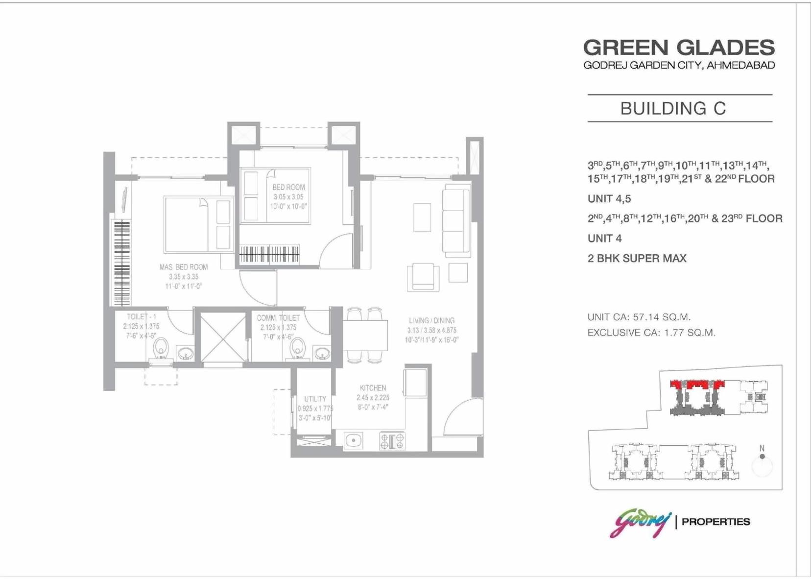 Layout of real estate project Green Glades located at Jagatpur, Ahmedabad, Gujarat