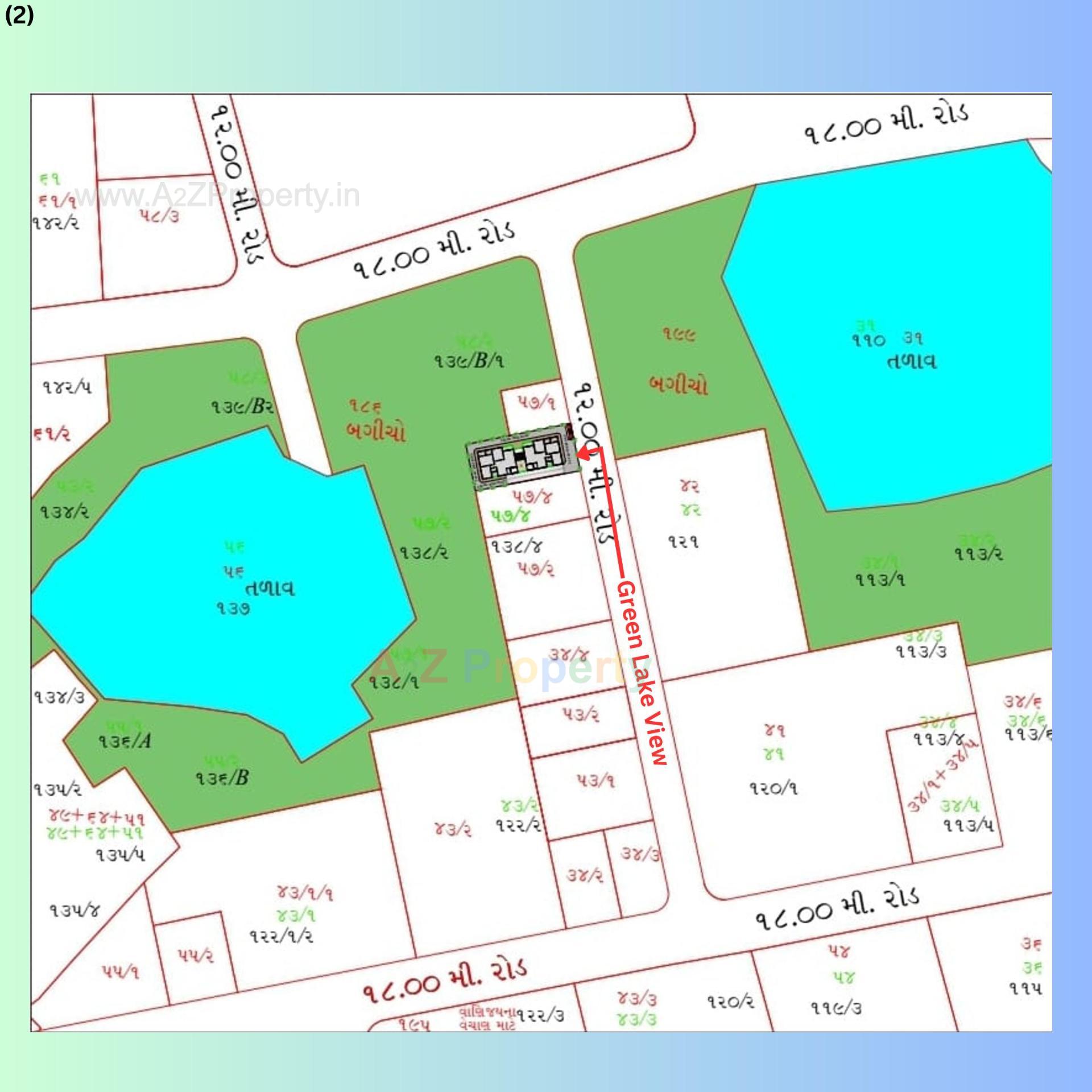 Layout of real estate project Green Lake View located at Nikol, Ahmedabad, Gujarat