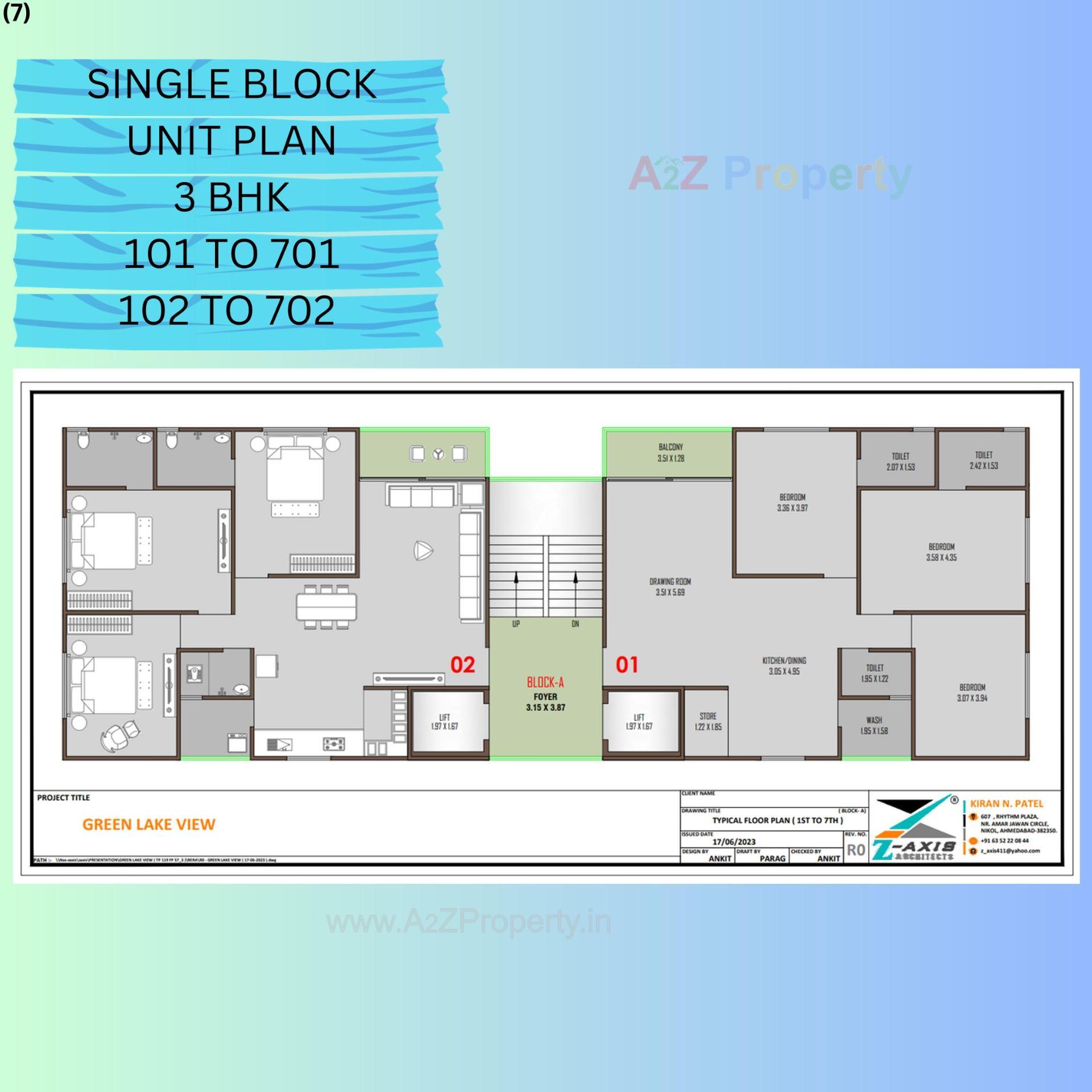 Layout of real estate project Green Lake View located at Nikol, Ahmedabad, Gujarat