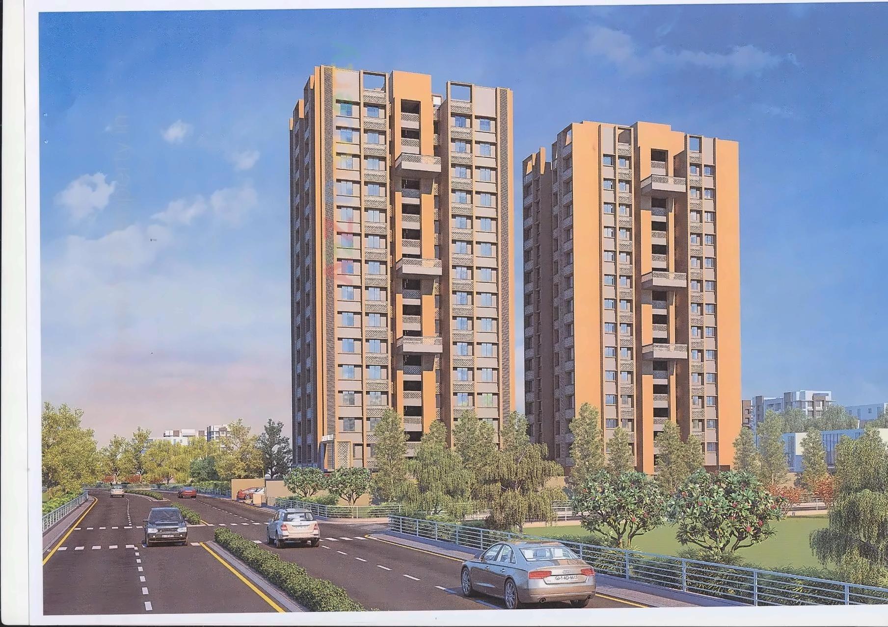 3D Elevation of real estate project Green Valley located at Rajpur-hirpur, Ahmedabad, Gujarat