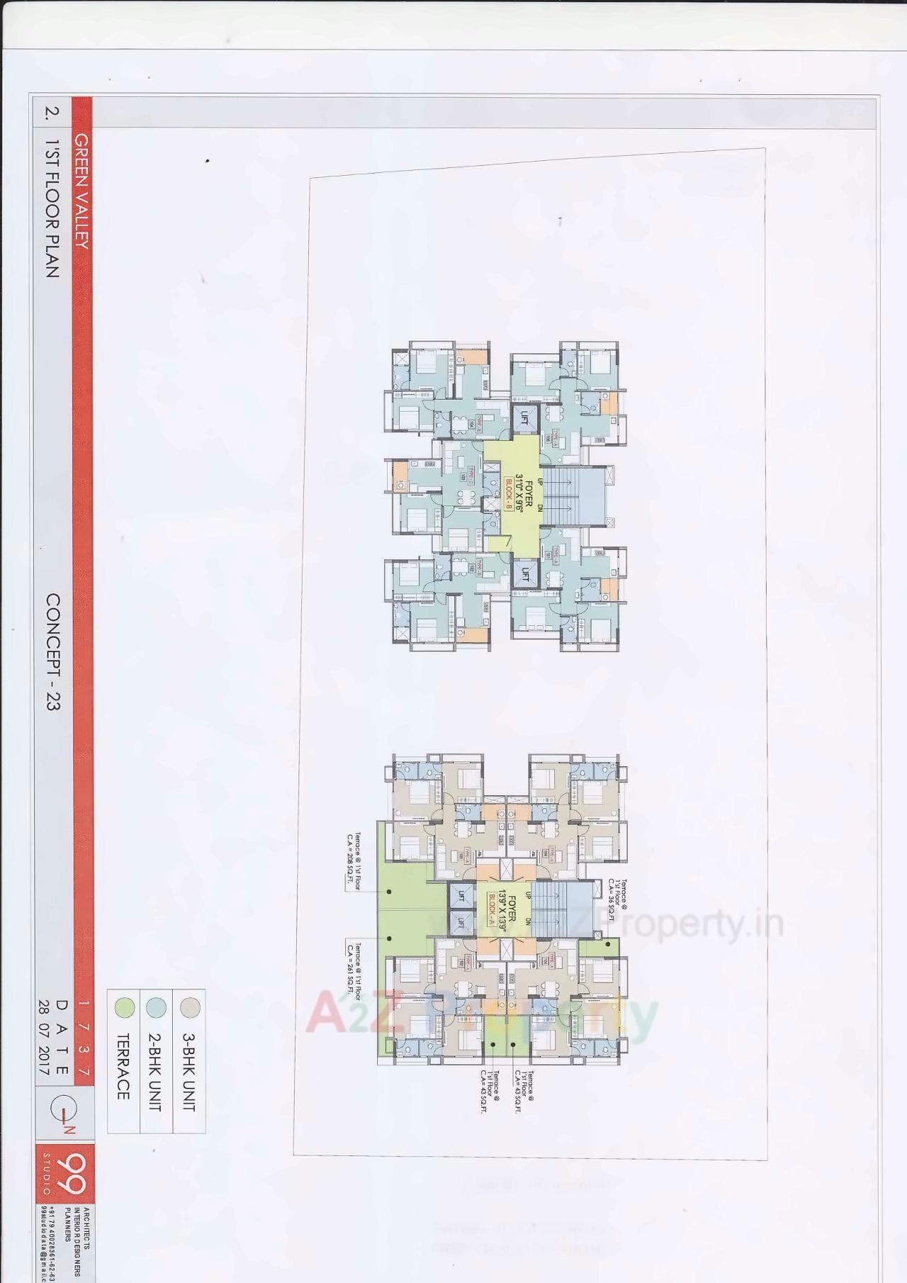 Layout of real estate project Green Valley located at Rajpur-hirpur, Ahmedabad, Gujarat