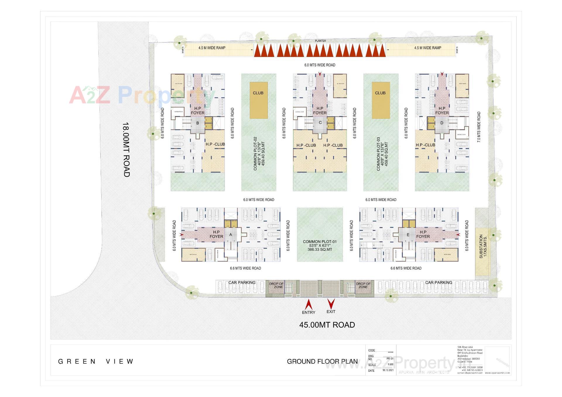 Layout of real estate project Green View located at Ahmedabad, Ahmedabad, Gujarat