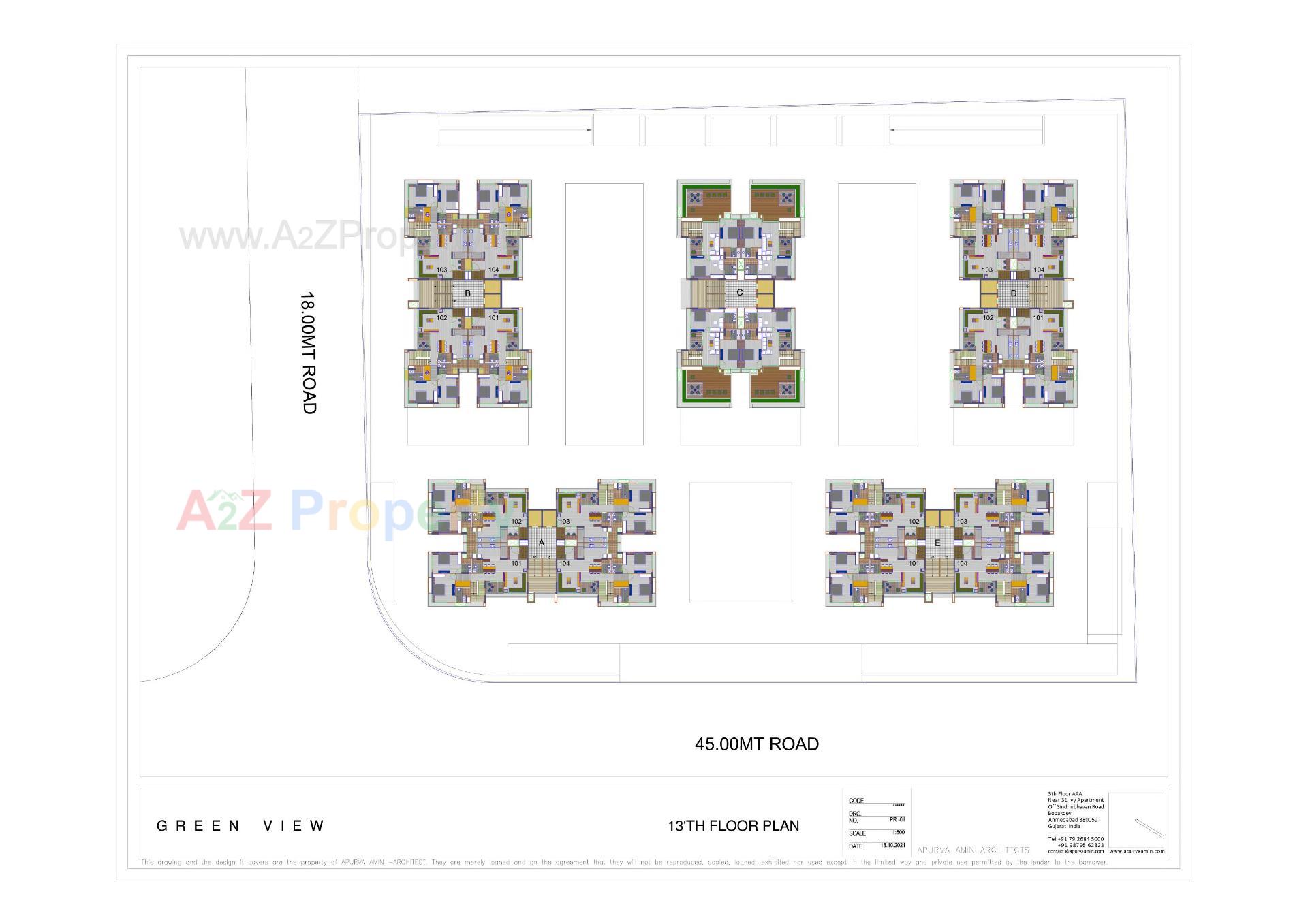 Layout of real estate project Green View located at Ahmedabad, Ahmedabad, Gujarat
