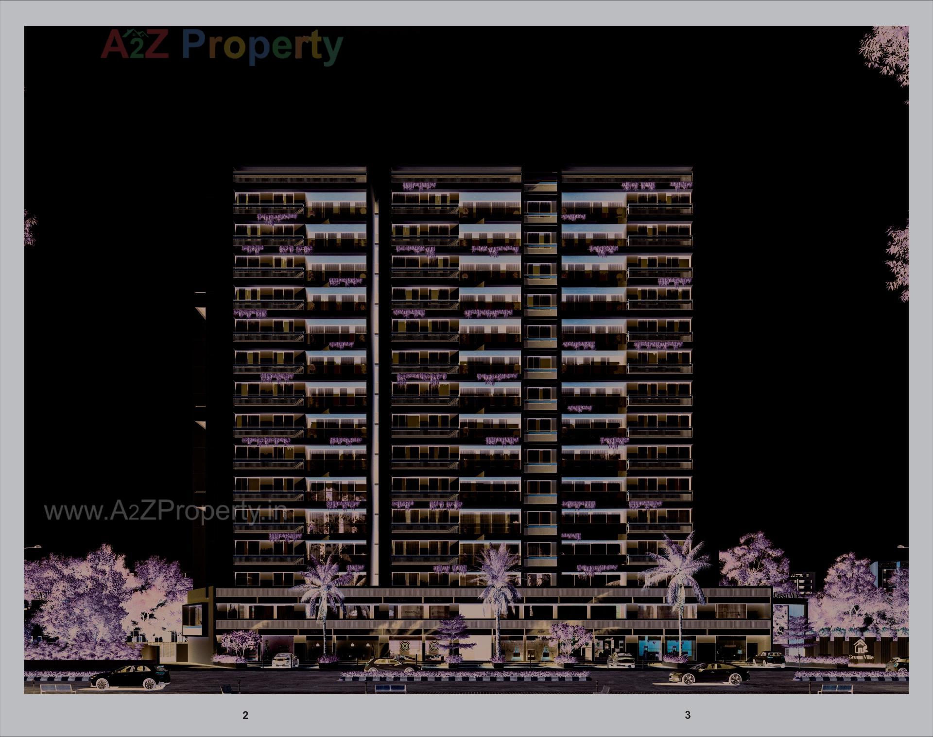 3D Elevation of real estate project Green Ville located at Nikol, Ahmedabad, Gujarat