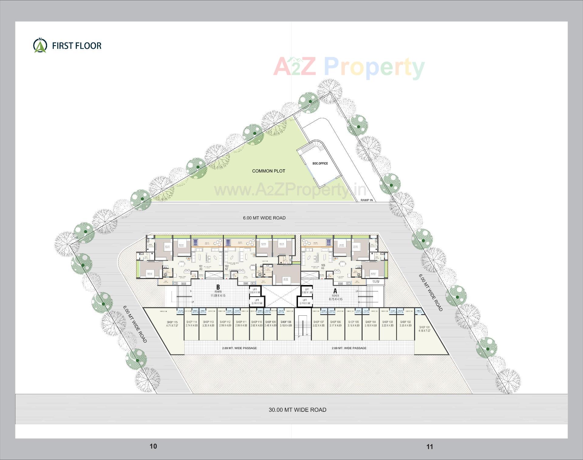 Layout of real estate project Green Ville located at Nikol, Ahmedabad, Gujarat