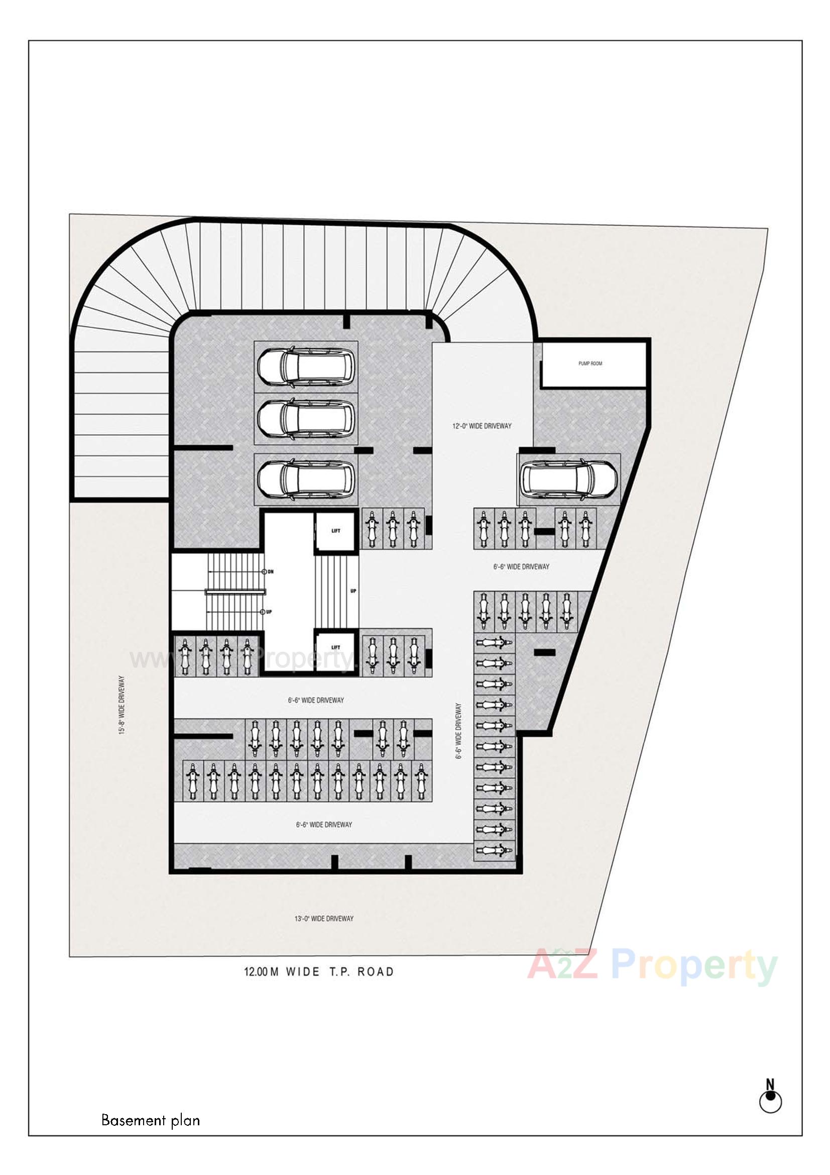 Layout of real estate project Greencraft Residences located at Jodhpur, Ahmedabad, Gujarat
