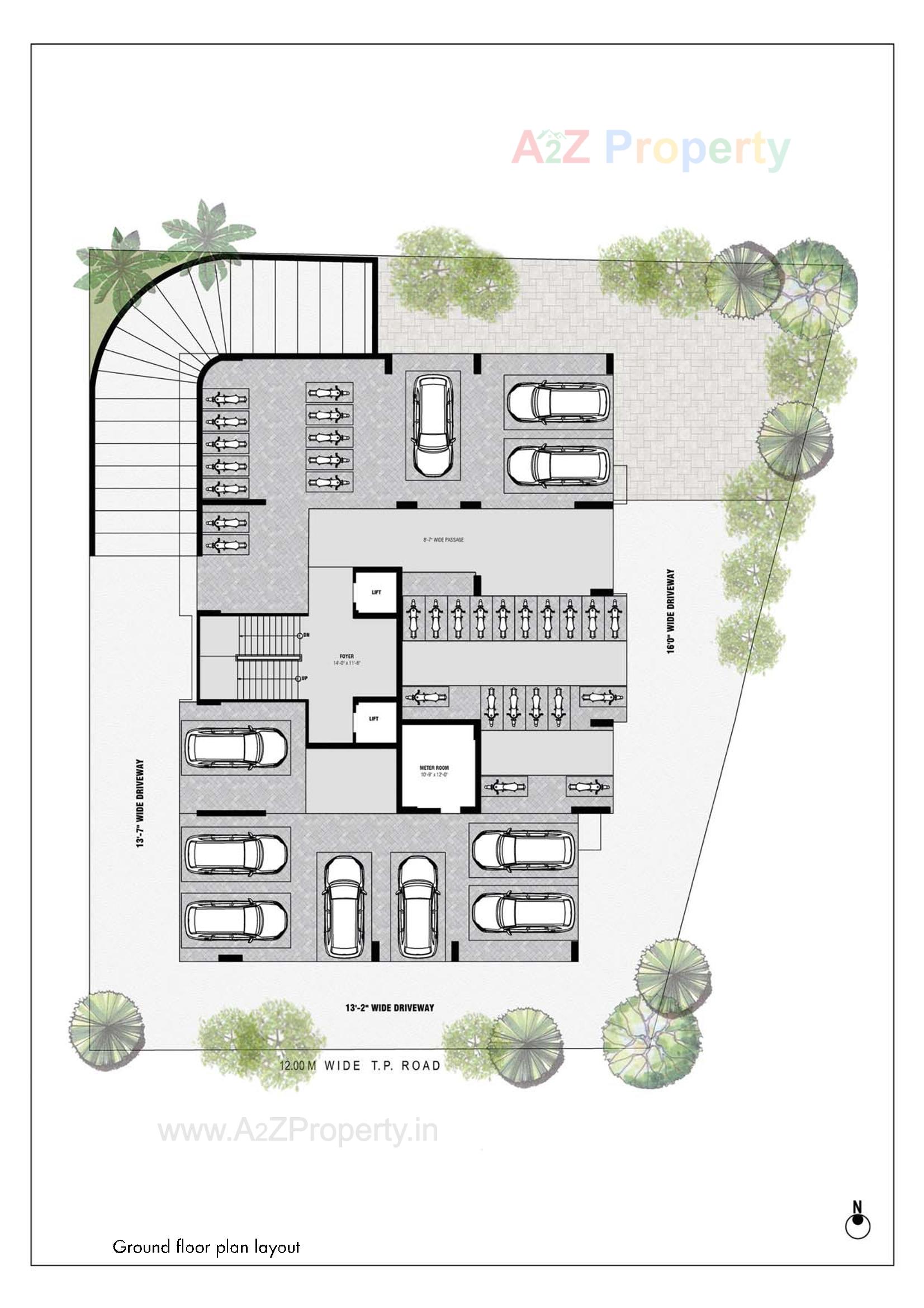 Layout of real estate project Greencraft Residences located at Jodhpur, Ahmedabad, Gujarat