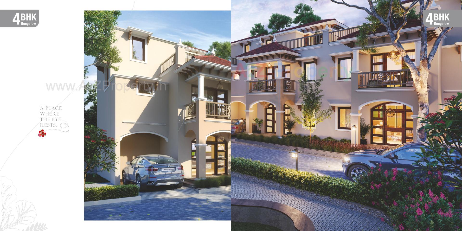 3D Elevation of real estate project Gulmohar Bungalows located at Sanand, Ahmedabad, Gujarat