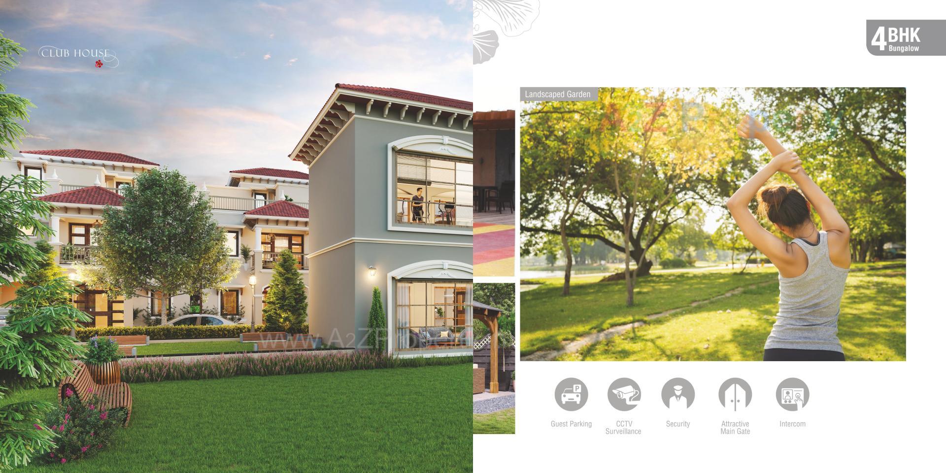 3D Elevation of real estate project Gulmohar Bungalows located at Sanand, Ahmedabad, Gujarat