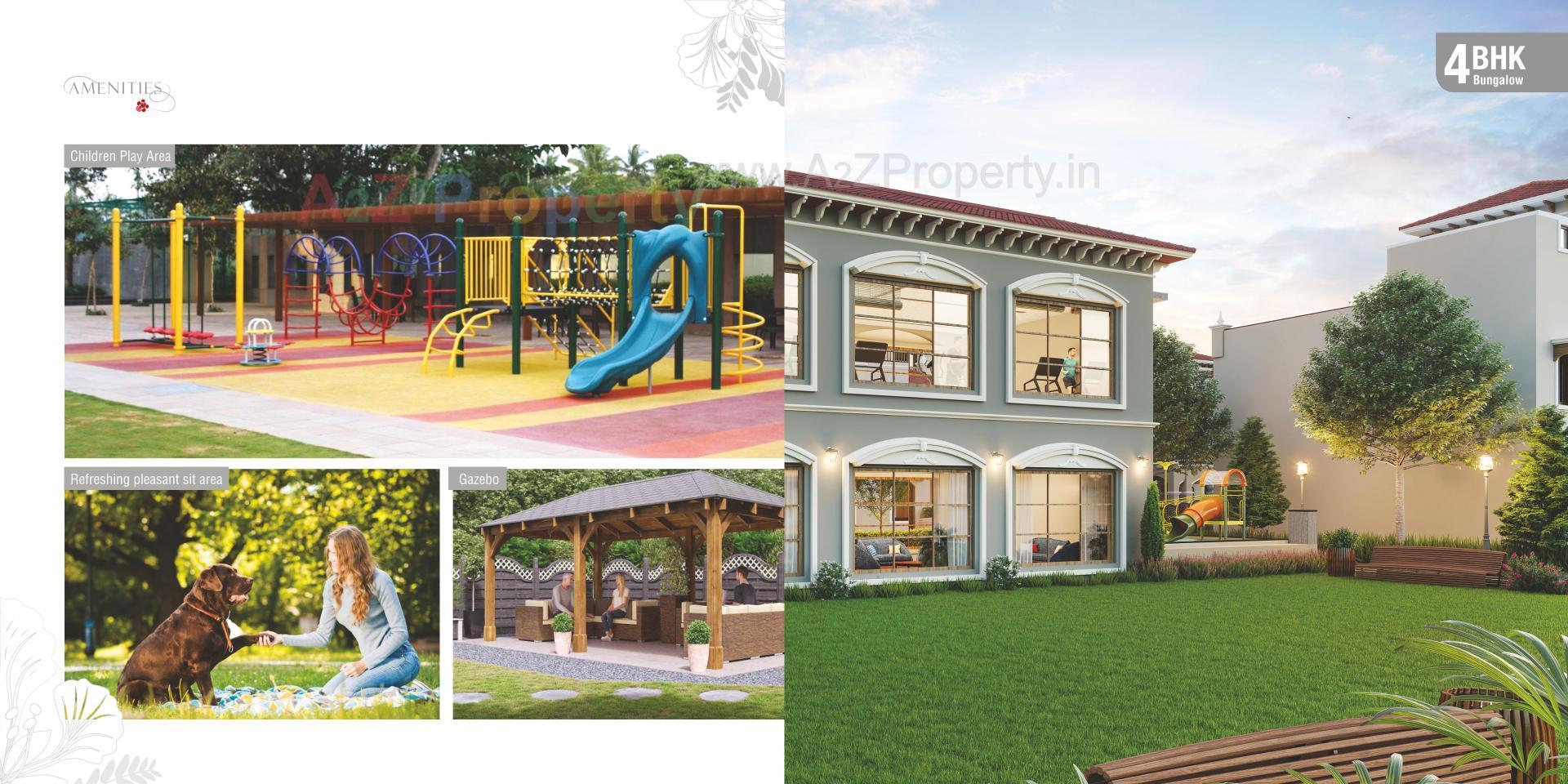 3D Elevation of real estate project Gulmohar Bungalows located at Sanand, Ahmedabad, Gujarat