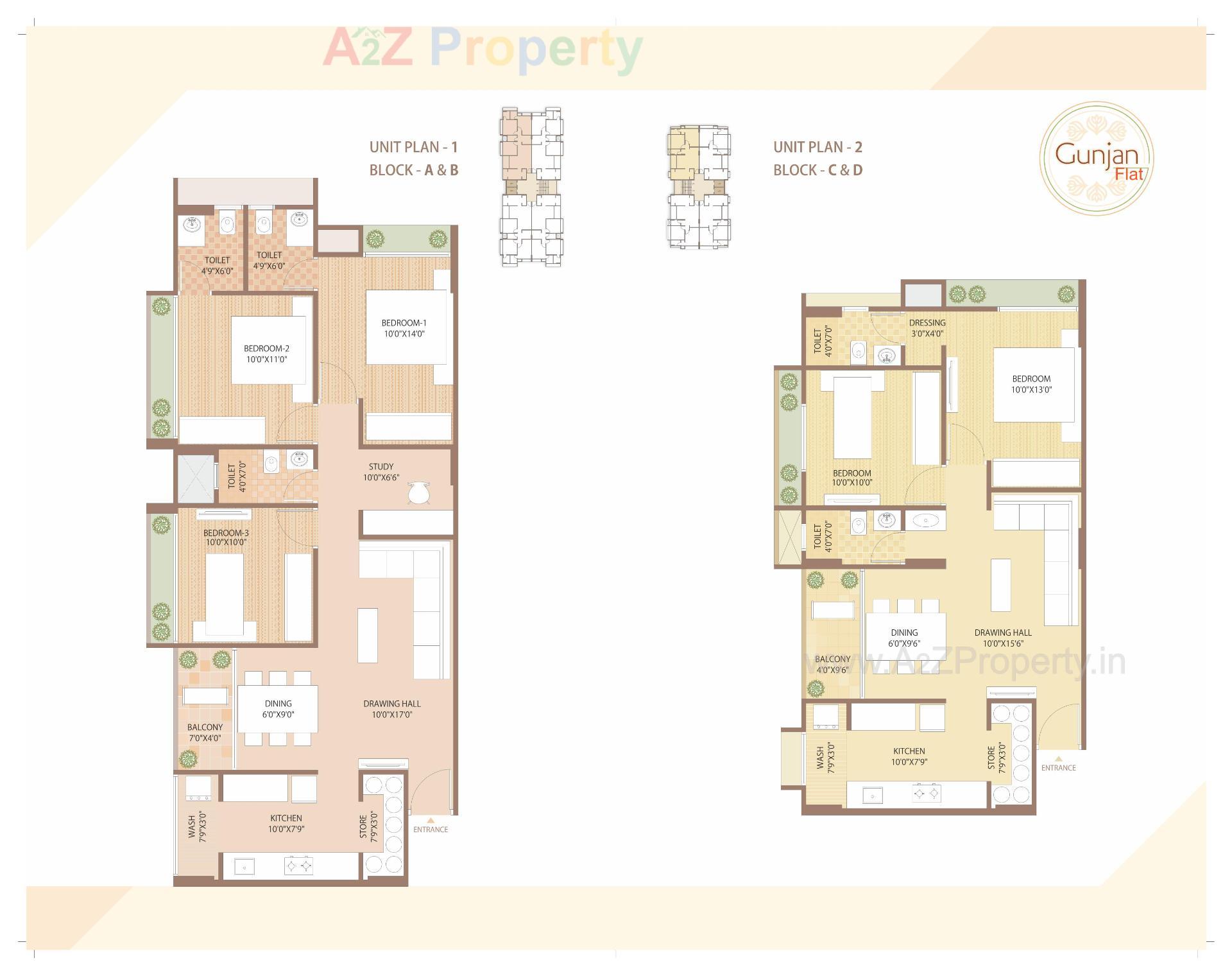 Layout of real estate project Gunjan Flat located at Vasna, Ahmedabad, Gujarat