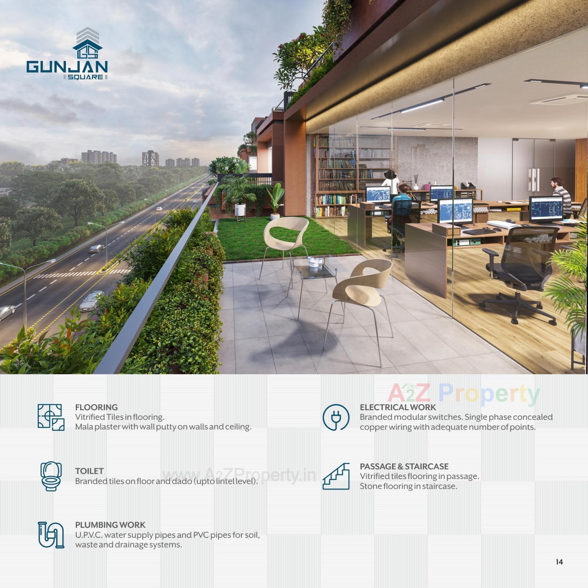 3D Elevation of real estate project Gunjan Square located at Nikol, Ahmedabad, Gujarat
