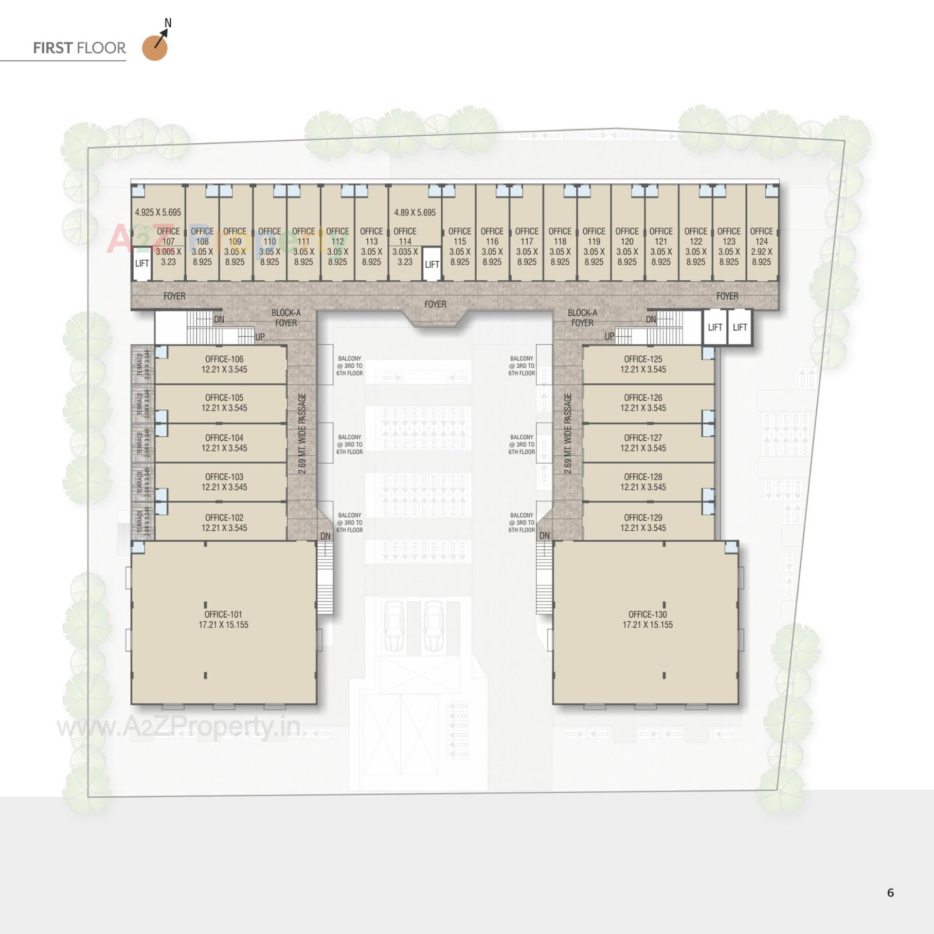 Layout of real estate project Gunjan Square located at Nikol, Ahmedabad, Gujarat