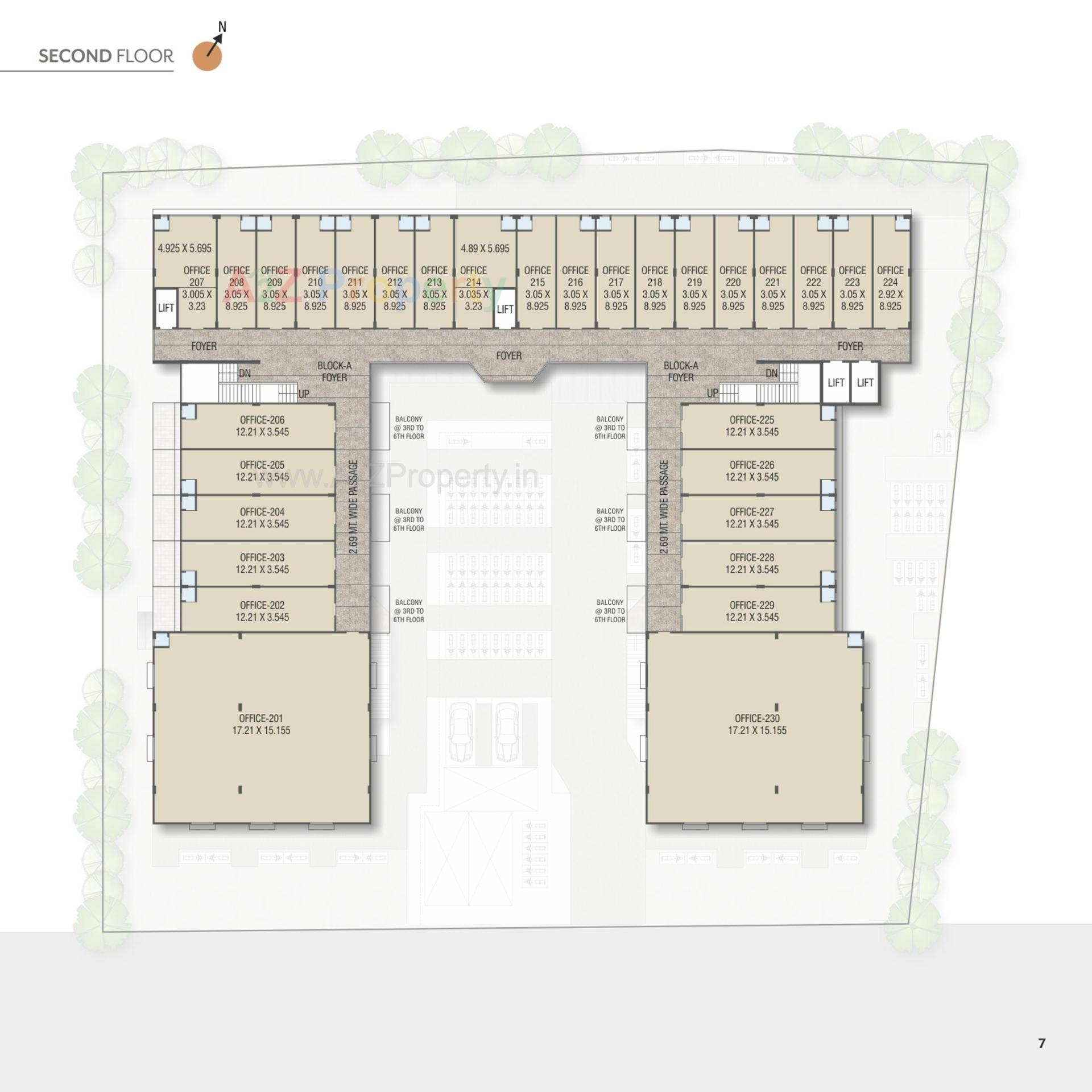Layout of real estate project Gunjan Square located at Nikol, Ahmedabad, Gujarat