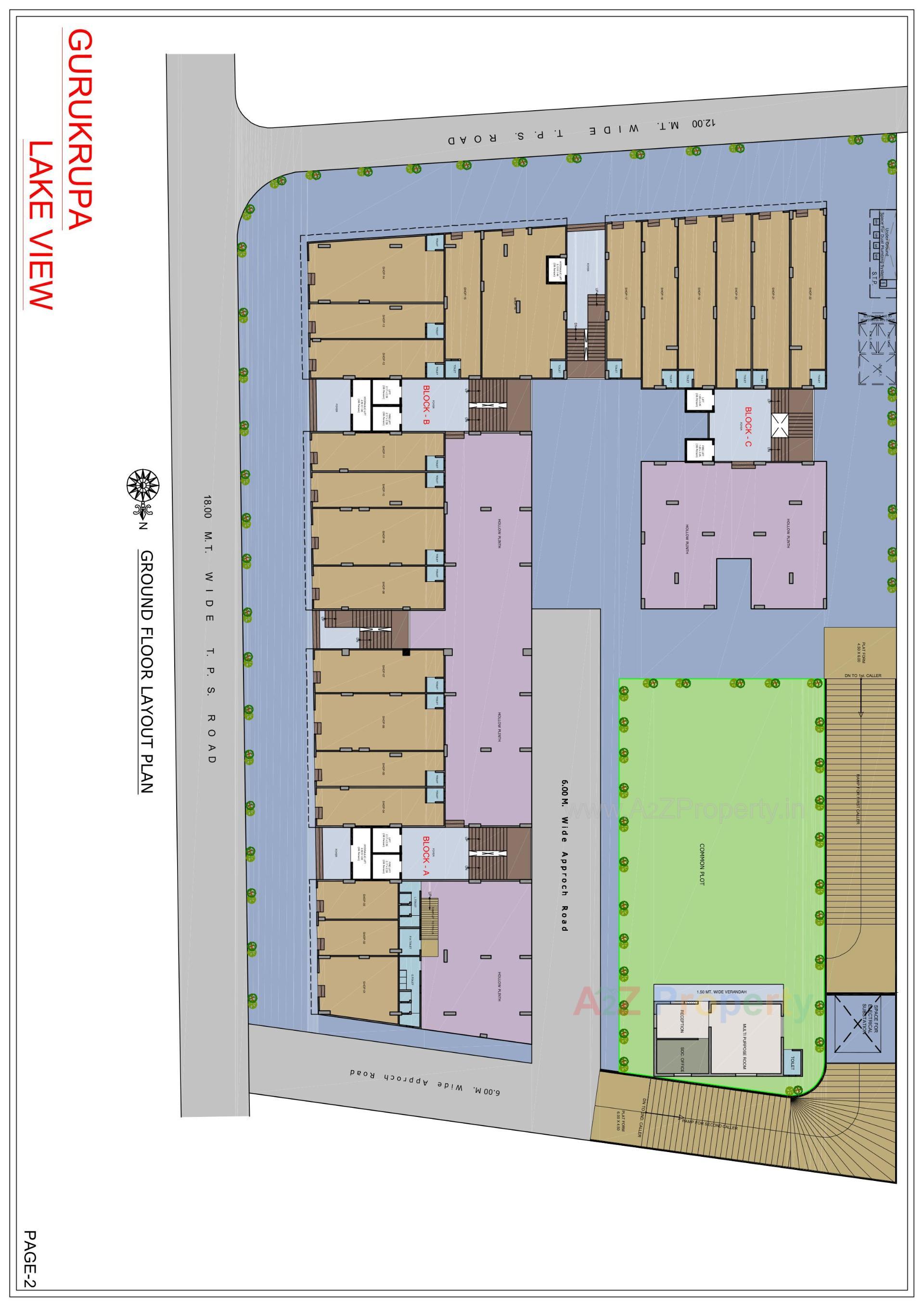 Layout of real estate project Gurukrupa Lakeview located at Ranip, Ahmedabad, Gujarat