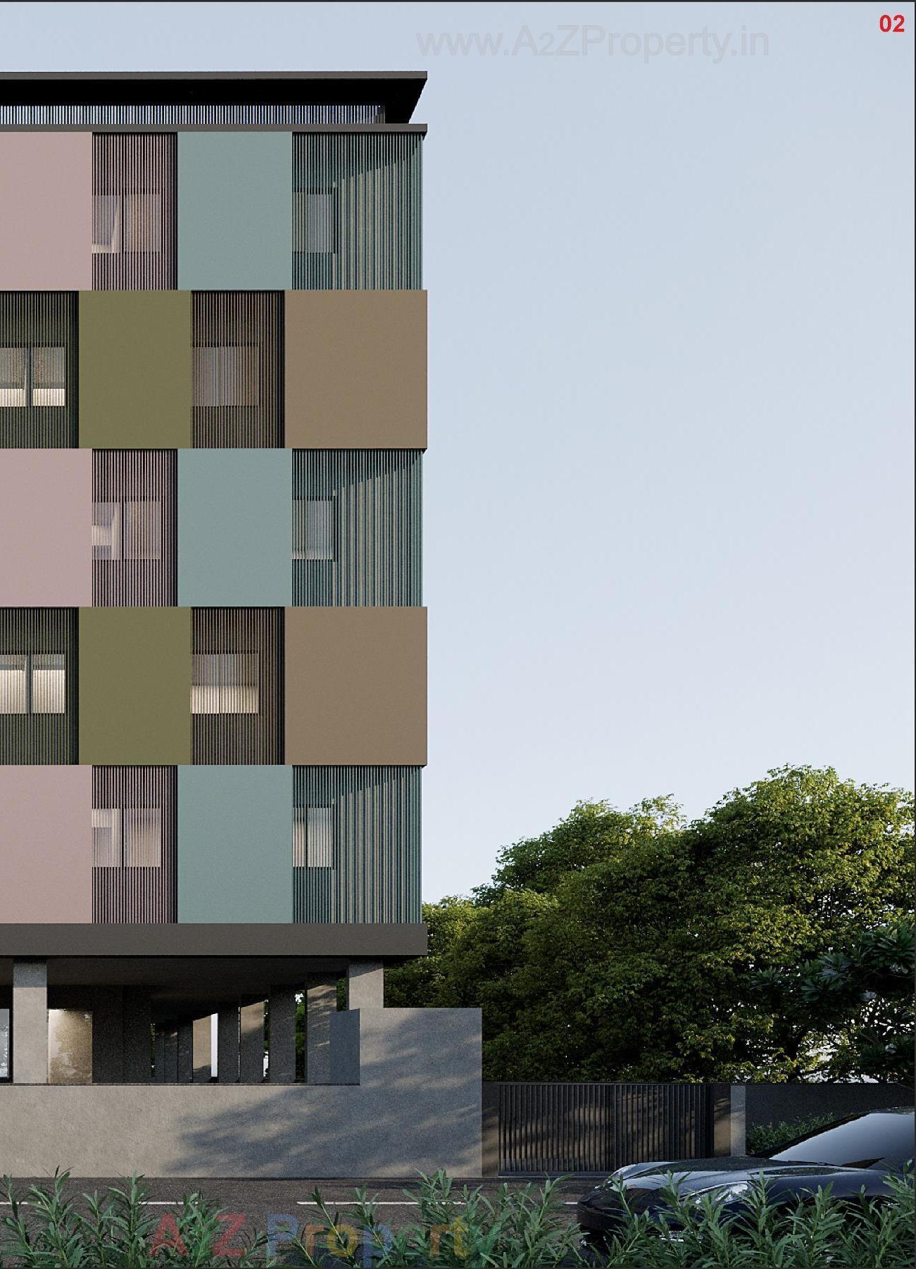 3D Elevation of real estate project H located at Ahmedabad, Ahmedabad, Gujarat