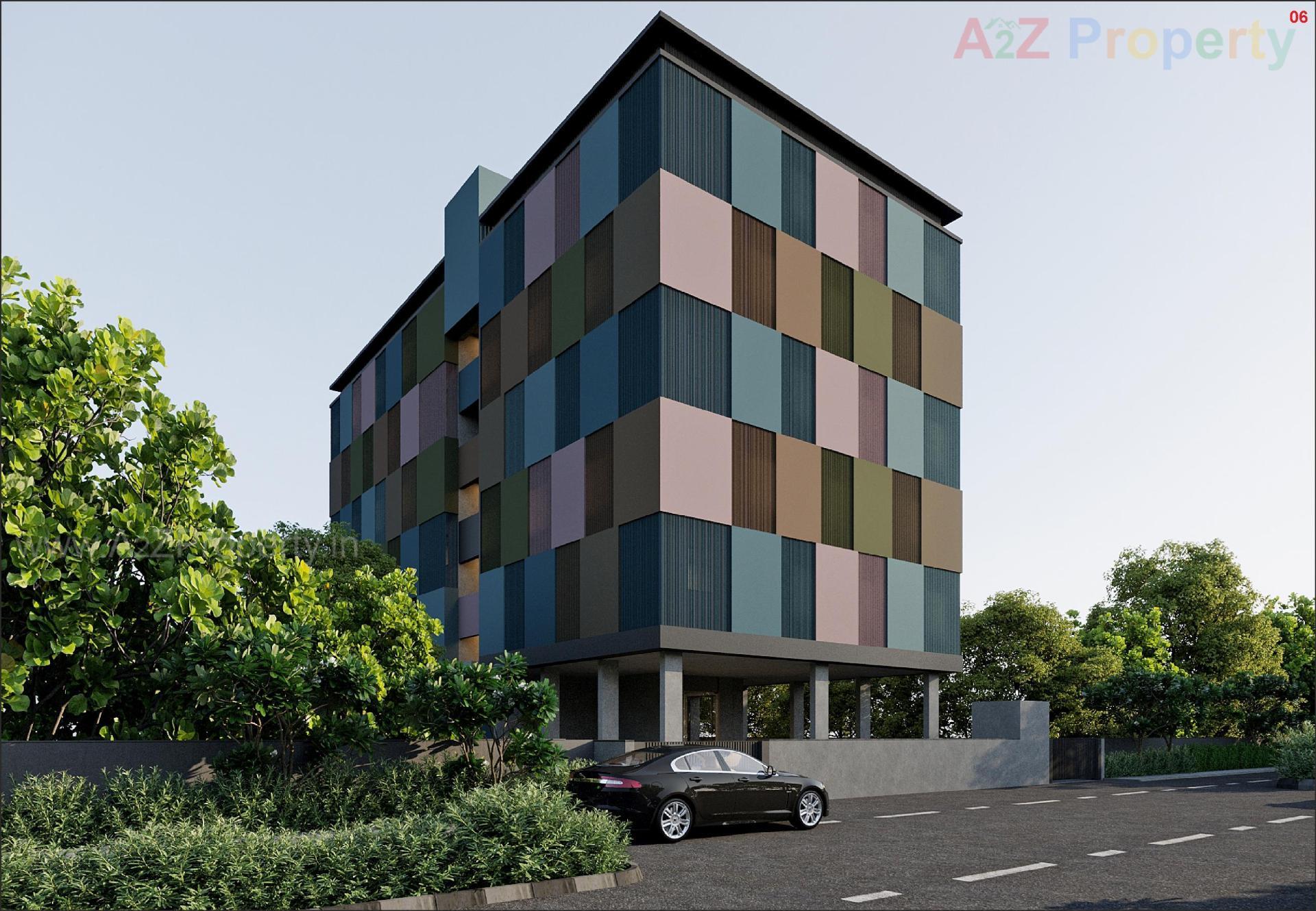 3D Elevation of real estate project H located at Ahmedabad, Ahmedabad, Gujarat