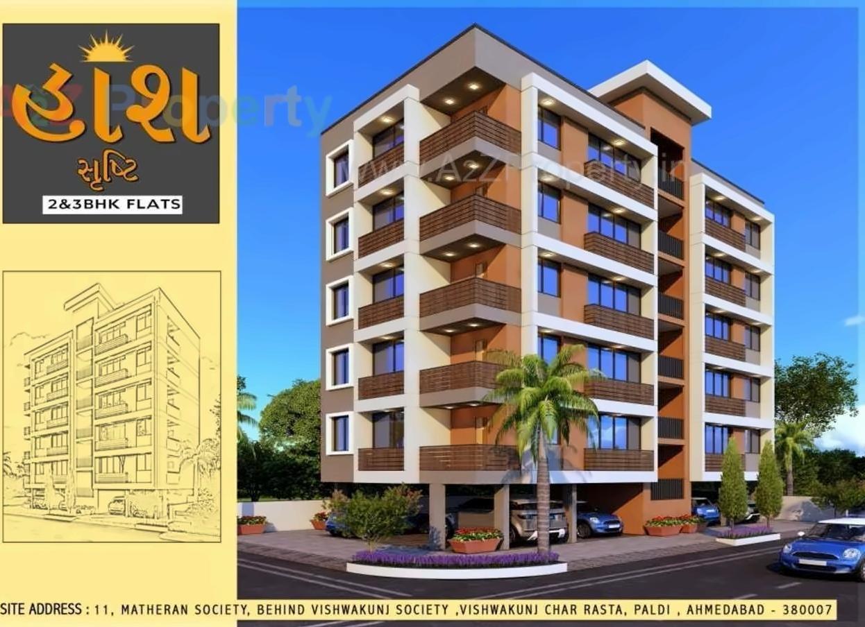 3D Elevation of real estate project Haash Shrushti located at Paldi, Ahmedabad, Gujarat