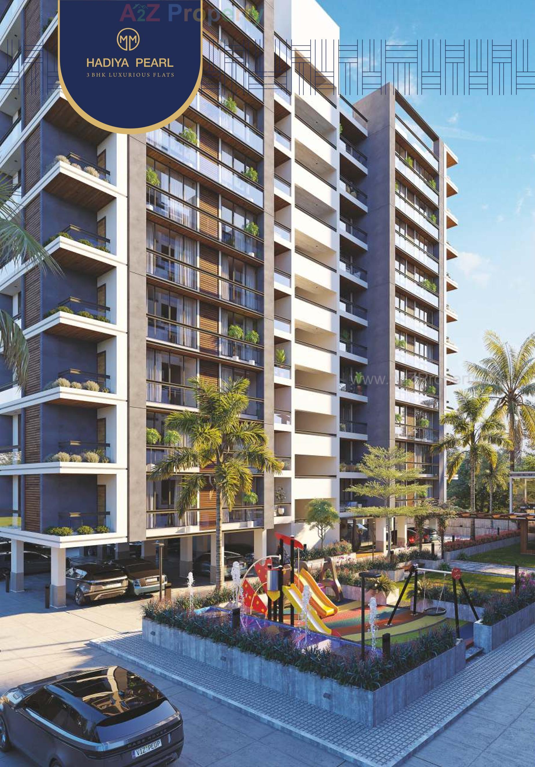 3D Elevation of real estate project Hadiya Pearl located at Sarkhej, Ahmedabad, Gujarat