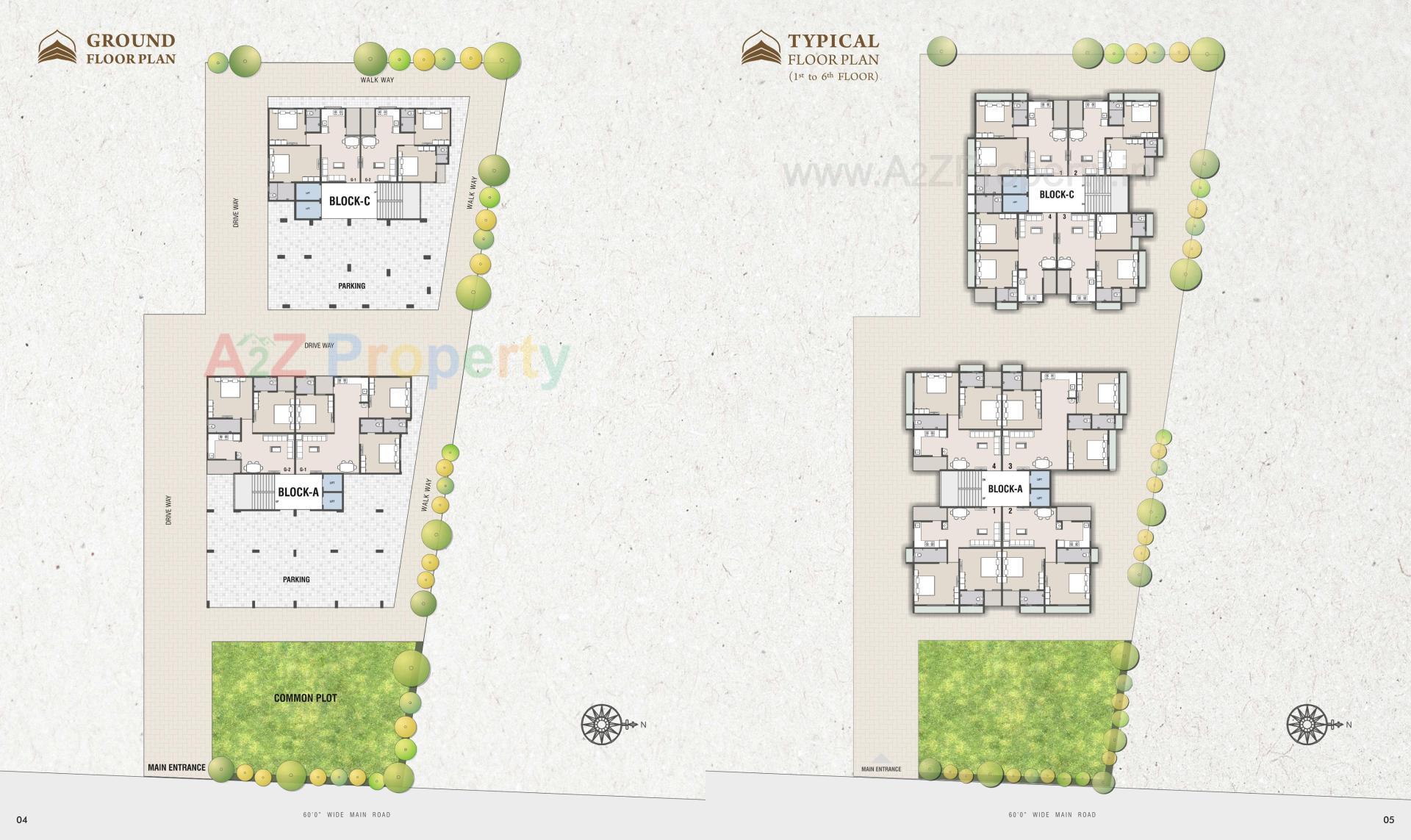 Layout of real estate project Hammash Residency Block located at Ahmedabad, Ahmedabad, Gujarat