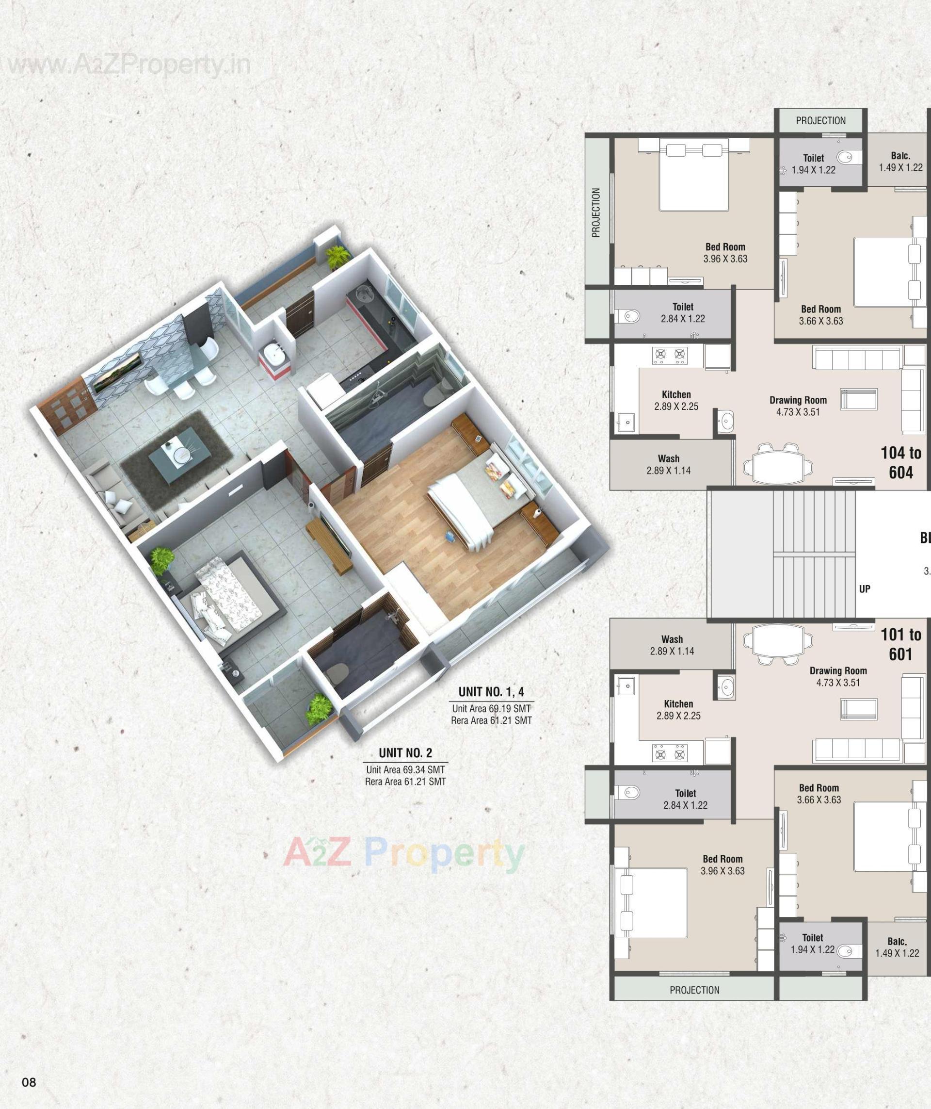 Layout of real estate project Hammash Residency Block located at Ahmedabad, Ahmedabad, Gujarat
