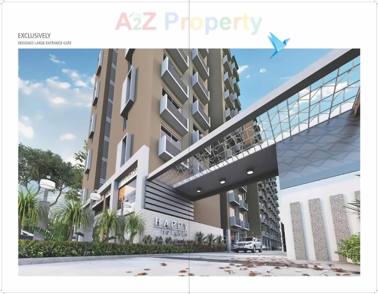 3D Elevation of real estate project Happy Heights located at Ghuma, Ahmedabad, Gujarat