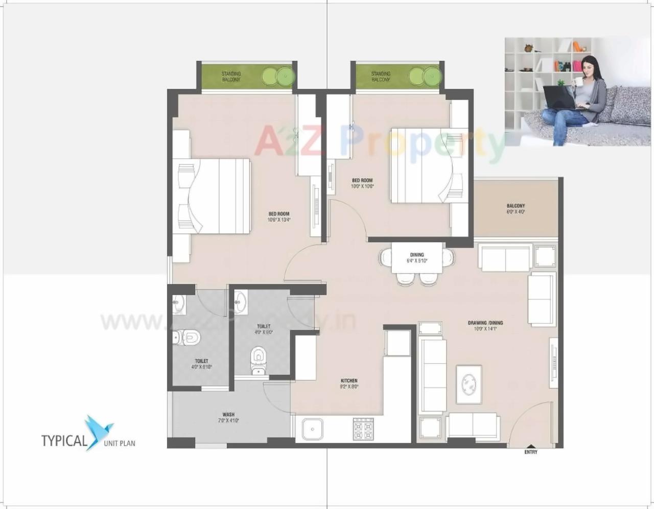 Layout of real estate project Happy Heights located at Ghuma, Ahmedabad, Gujarat