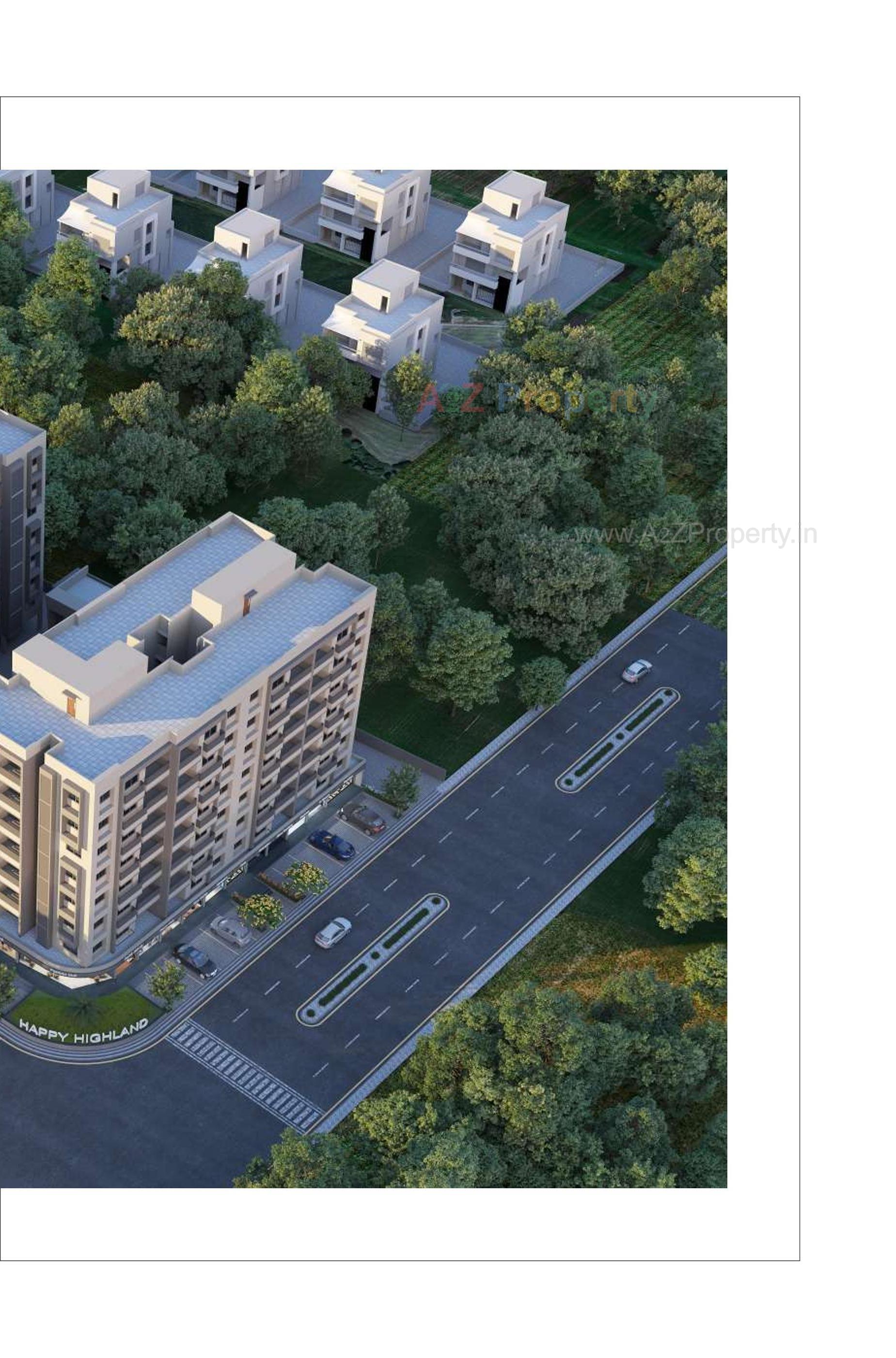 3D Elevation of real estate project Happy Highland located at Manipur, Ahmedabad, Gujarat