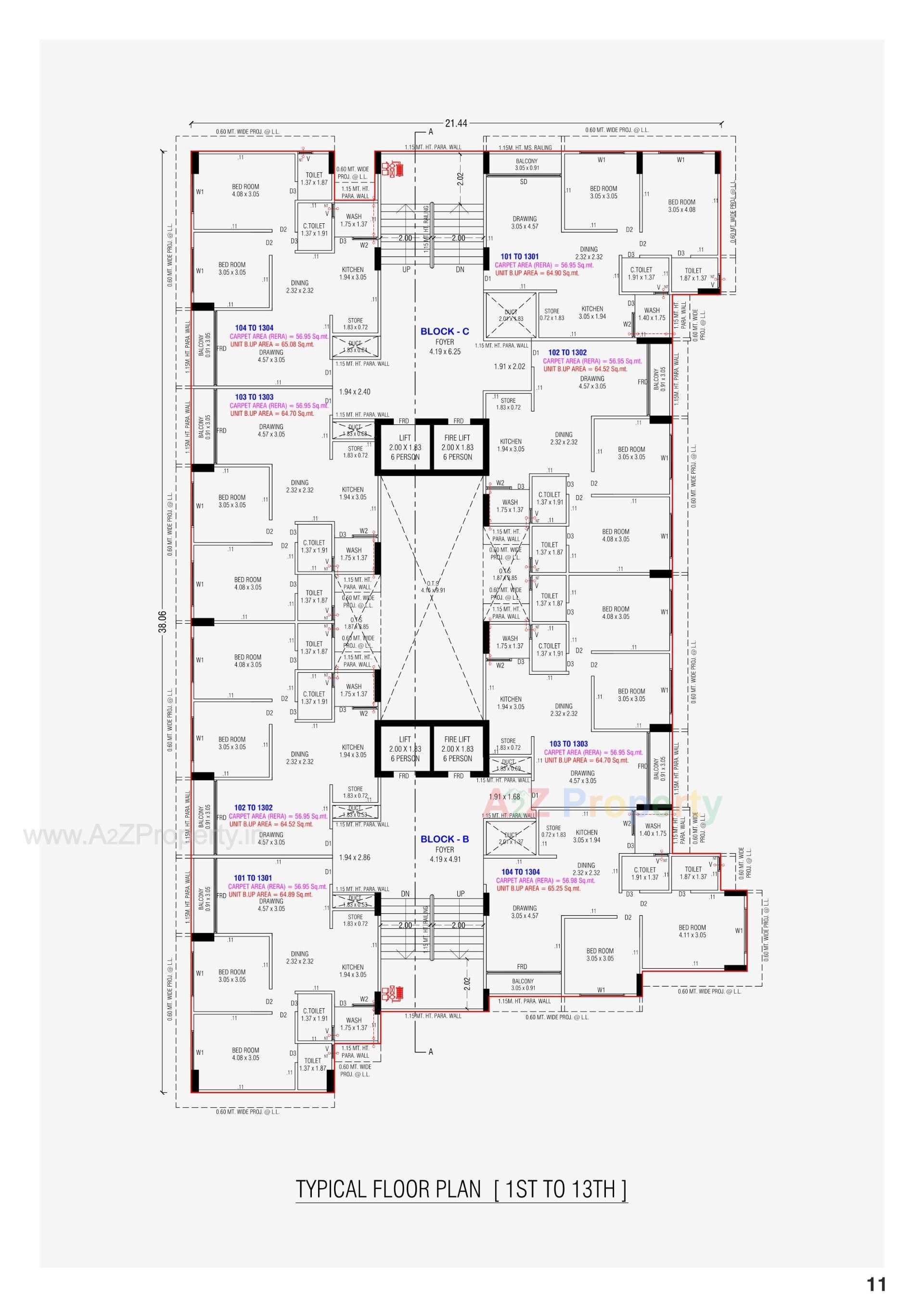 Layout of real estate project Happy Skyside located at Ghuma, Ahmedabad, Gujarat