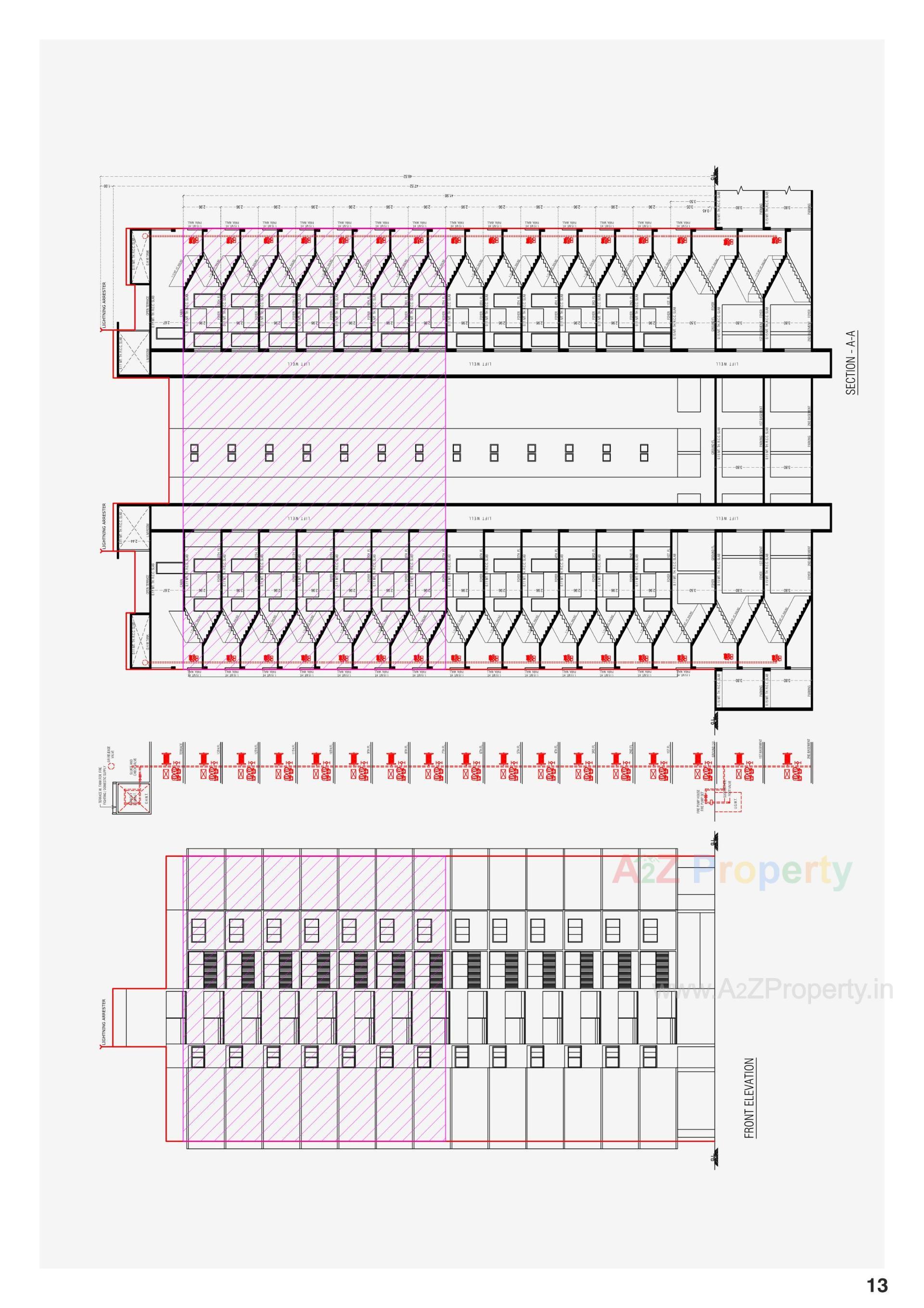 Layout of real estate project Happy Skyside located at Ghuma, Ahmedabad, Gujarat