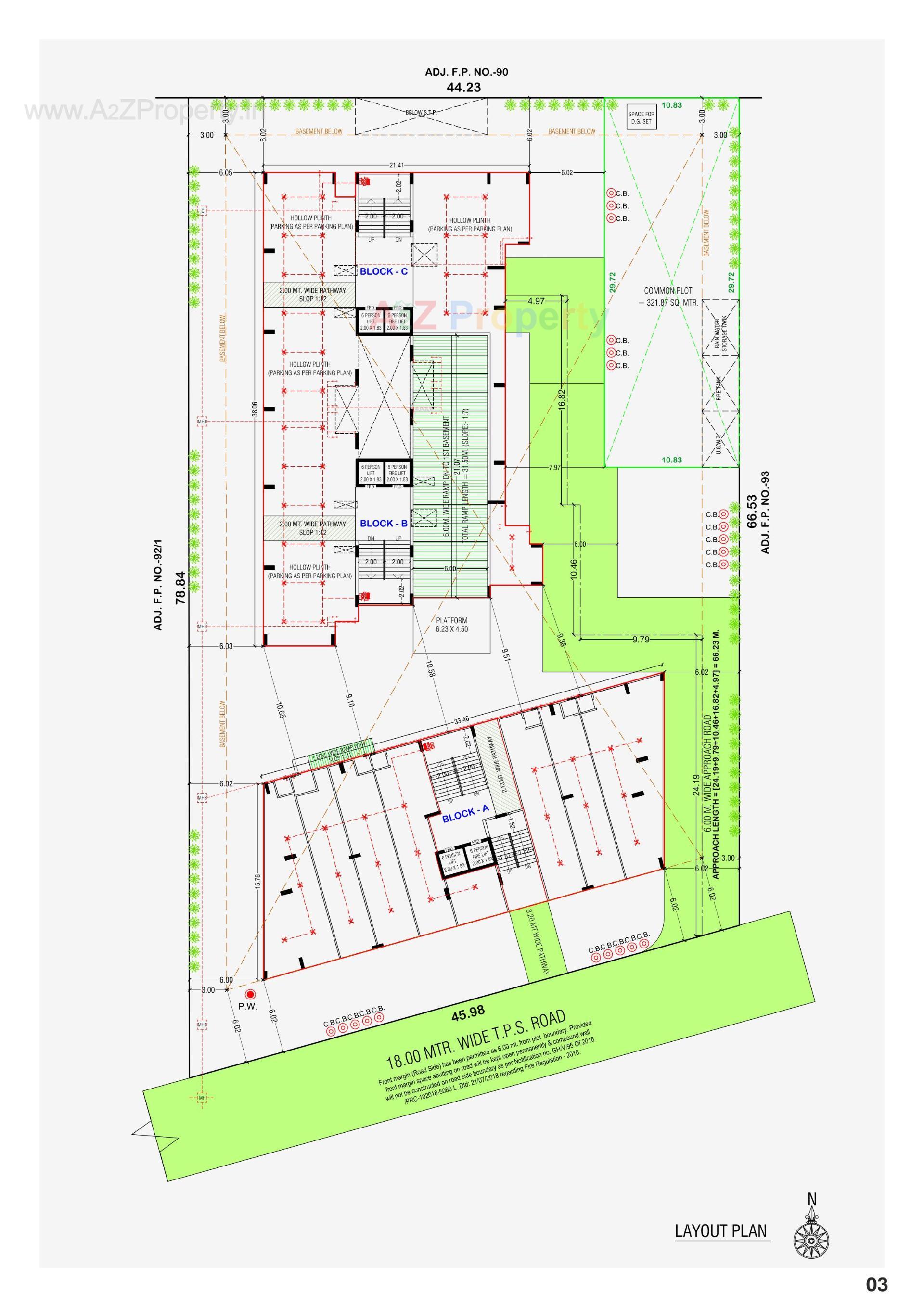 Layout of real estate project Happy Skyside located at Ghuma, Ahmedabad, Gujarat