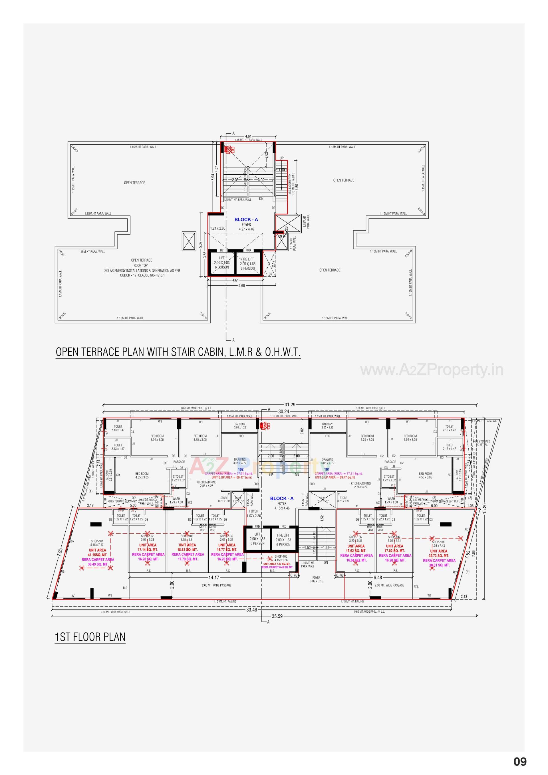 Layout of real estate project Happy Skyside located at Ghuma, Ahmedabad, Gujarat
