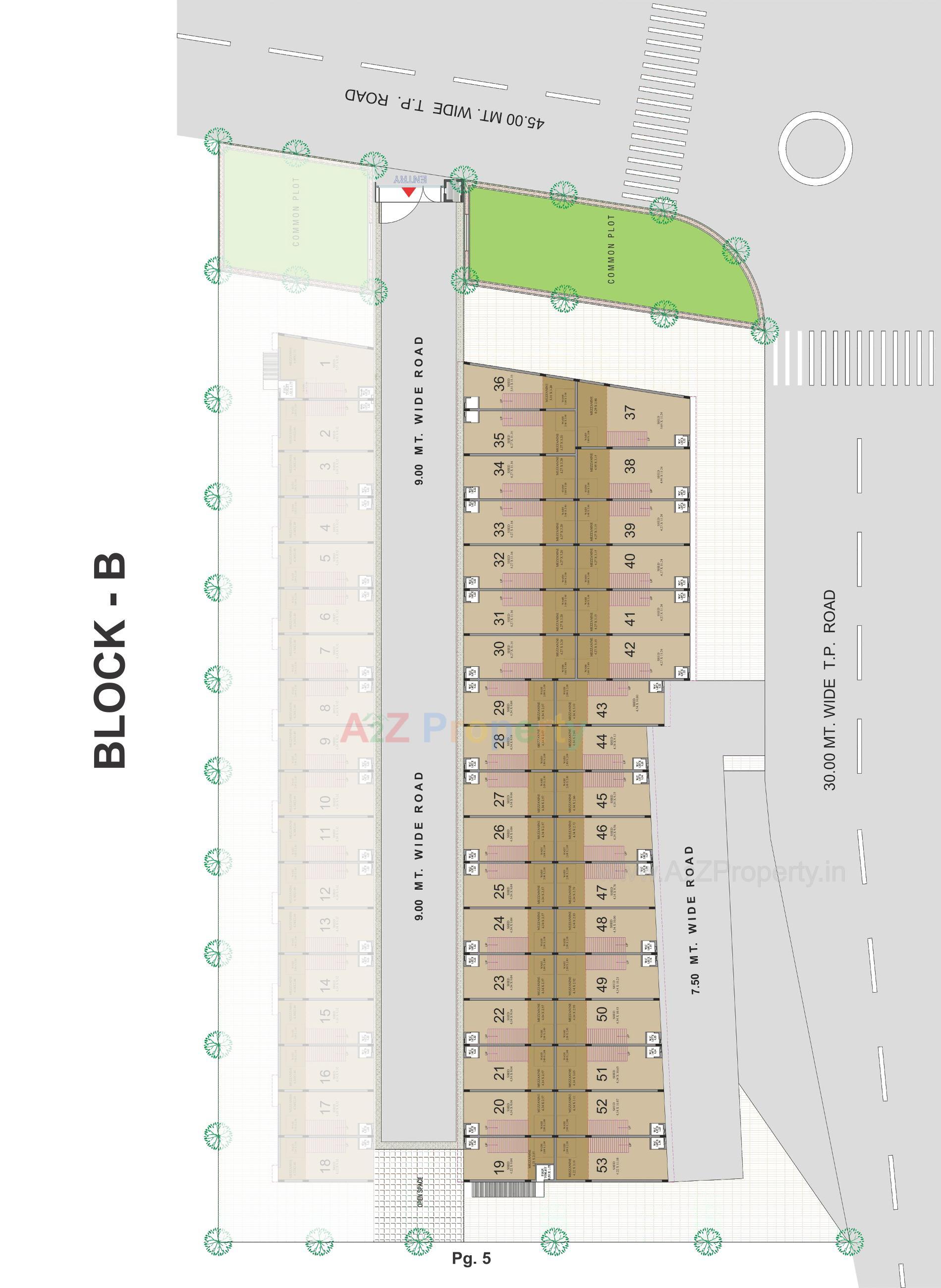 Layout of real estate project Hare Krishna Platinum Industrial Estate located at Kathwada, Ahmedabad, Gujarat