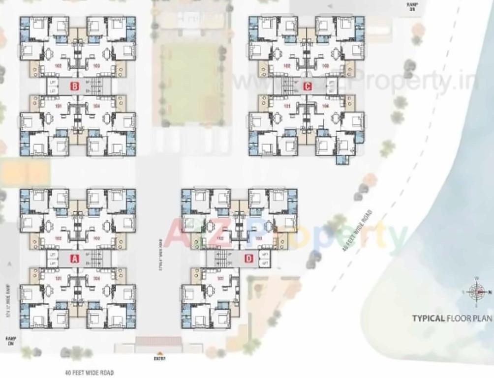 Layout of real estate project Hari Icon located at Nana-chiloda, Ahmedabad, Gujarat