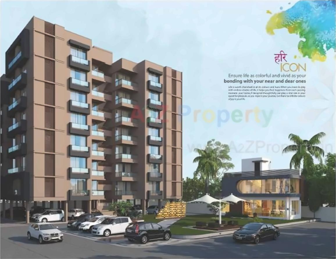 3D Elevation of real estate project Hari Icon located at Nana-chiloda, Ahmedabad, Gujarat