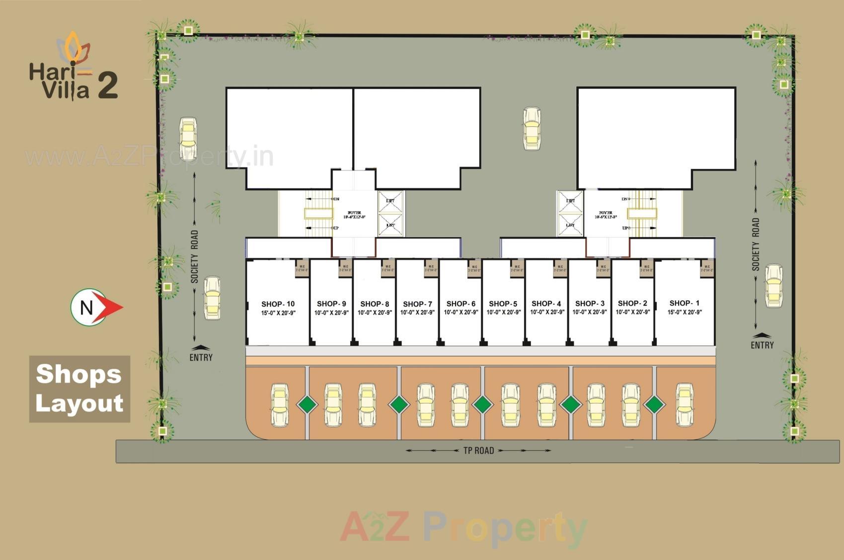 Layout of real estate project Hari Villa located at Bareja, Ahmedabad, Gujarat