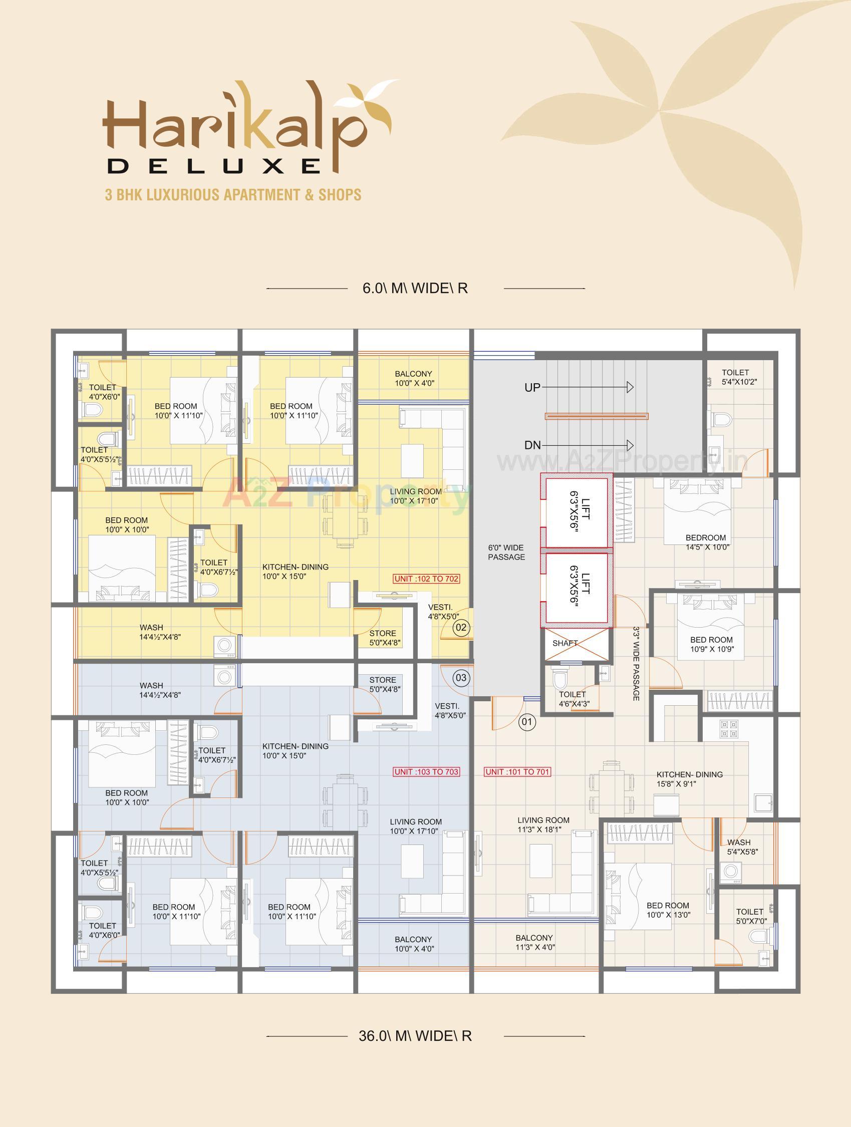 Layout of real estate project Harikalp Deluxe located at Paldi, Ahmedabad, Gujarat