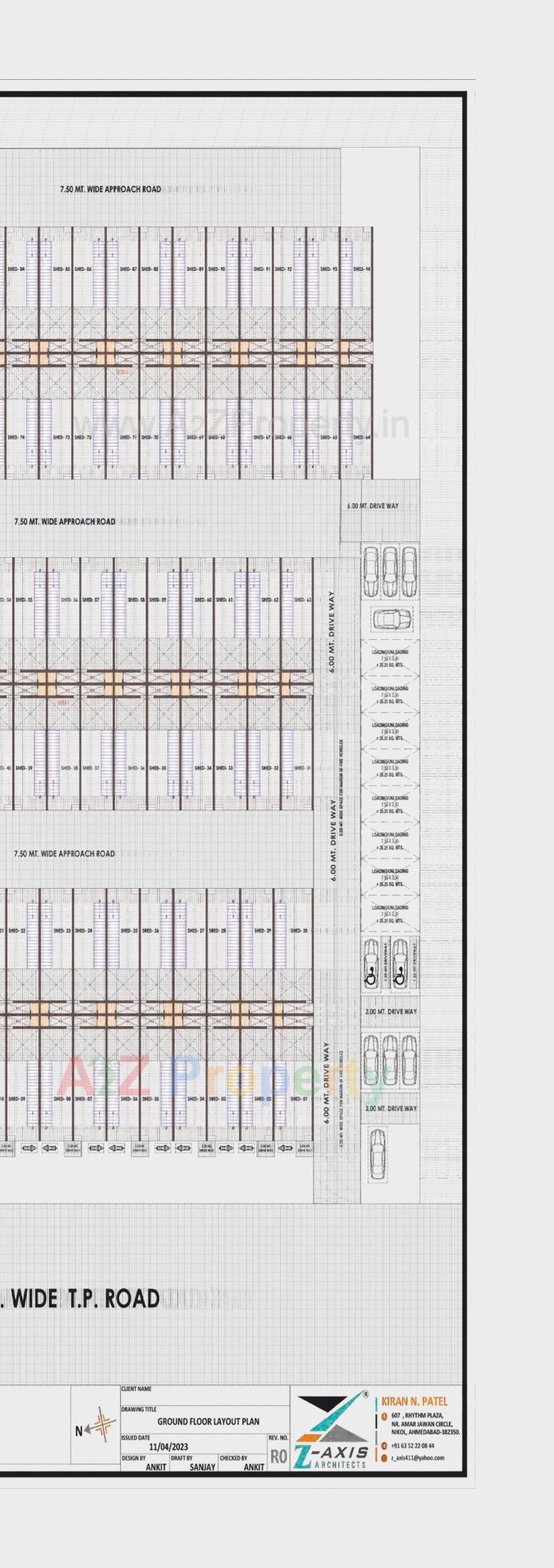 Layout of real estate project Harikrupa Industrial Park located at Kathwada, Ahmedabad, Gujarat