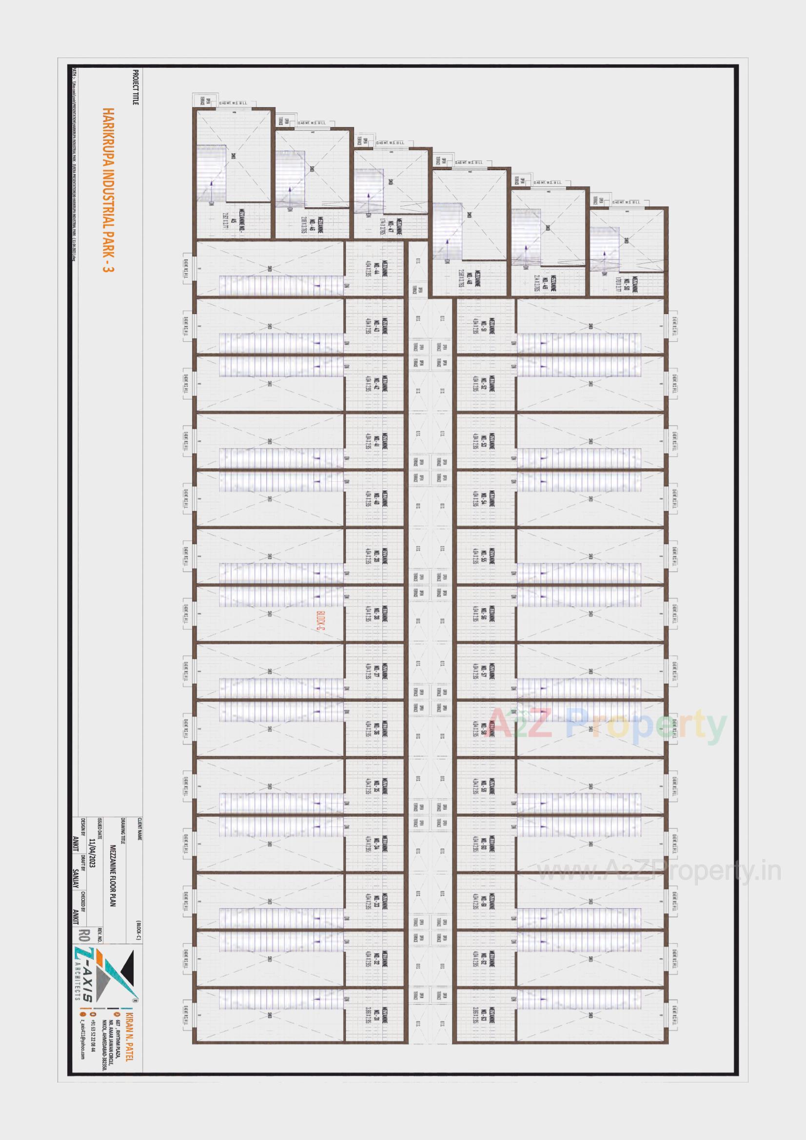 Layout of real estate project Harikrupa Industrial Park located at Kathwada, Ahmedabad, Gujarat