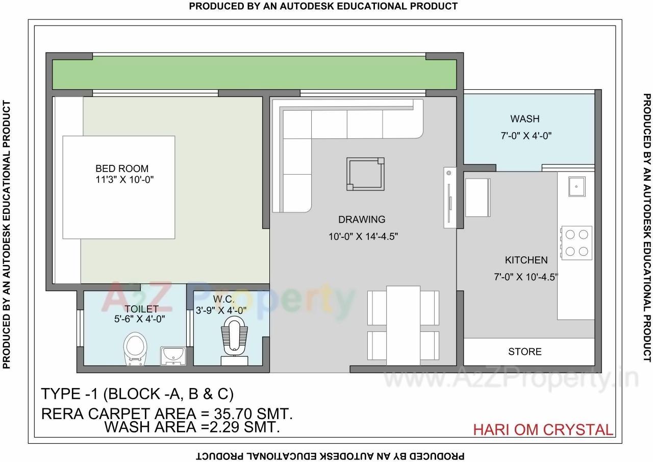Layout of real estate project Hariom Crystal located at Ghuma, Ahmedabad, Gujarat