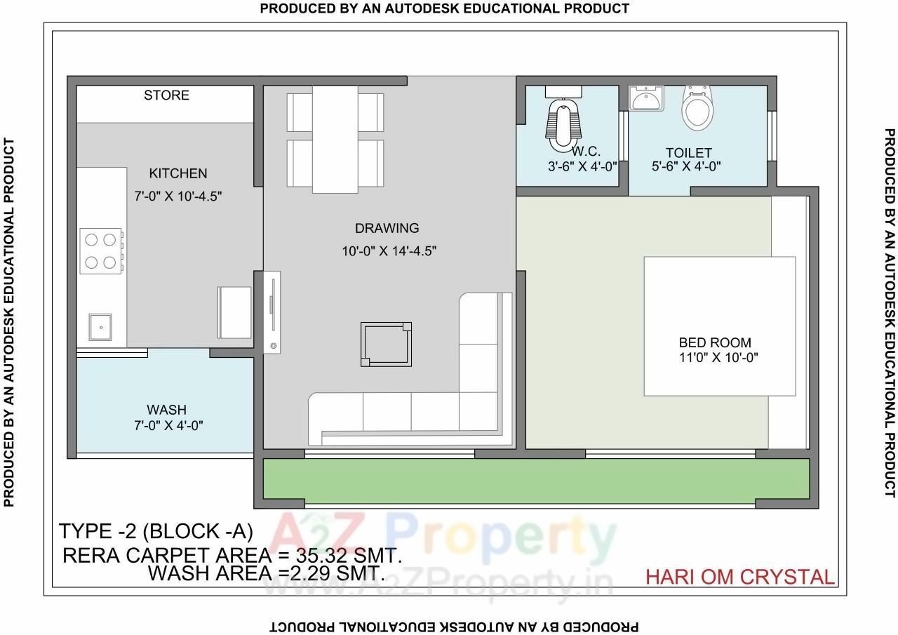 Layout of real estate project Hariom Crystal located at Ghuma, Ahmedabad, Gujarat