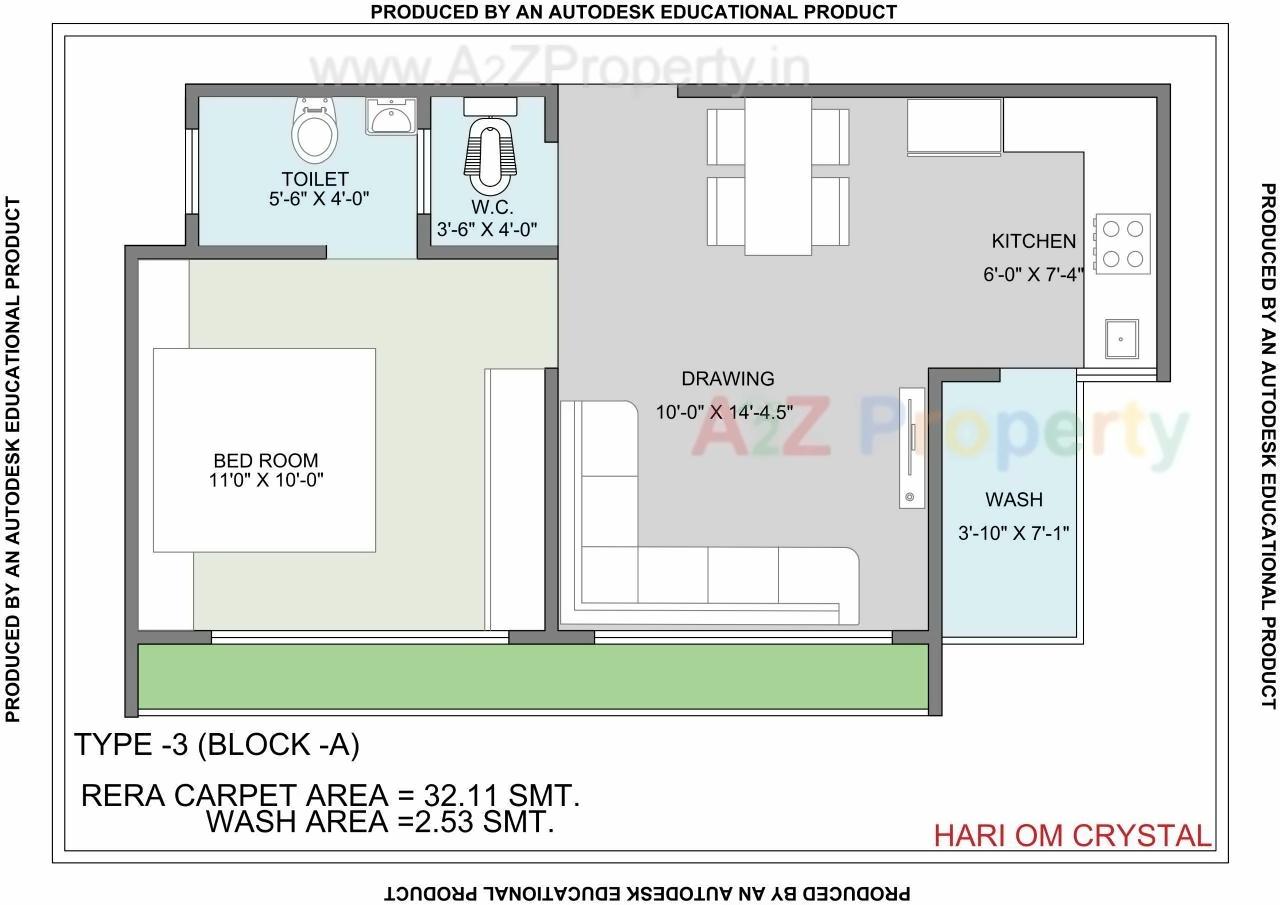 Layout of real estate project Hariom Crystal located at Ghuma, Ahmedabad, Gujarat