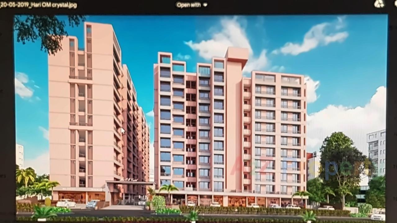 3D Elevation of real estate project Hariom Crystal located at Ghuma, Ahmedabad, Gujarat