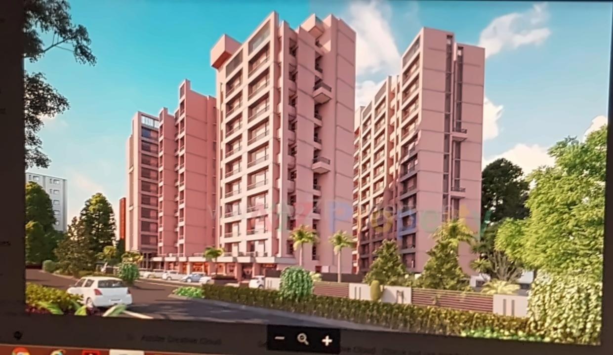 3D Elevation of real estate project Hariom Crystal located at Ghuma, Ahmedabad, Gujarat