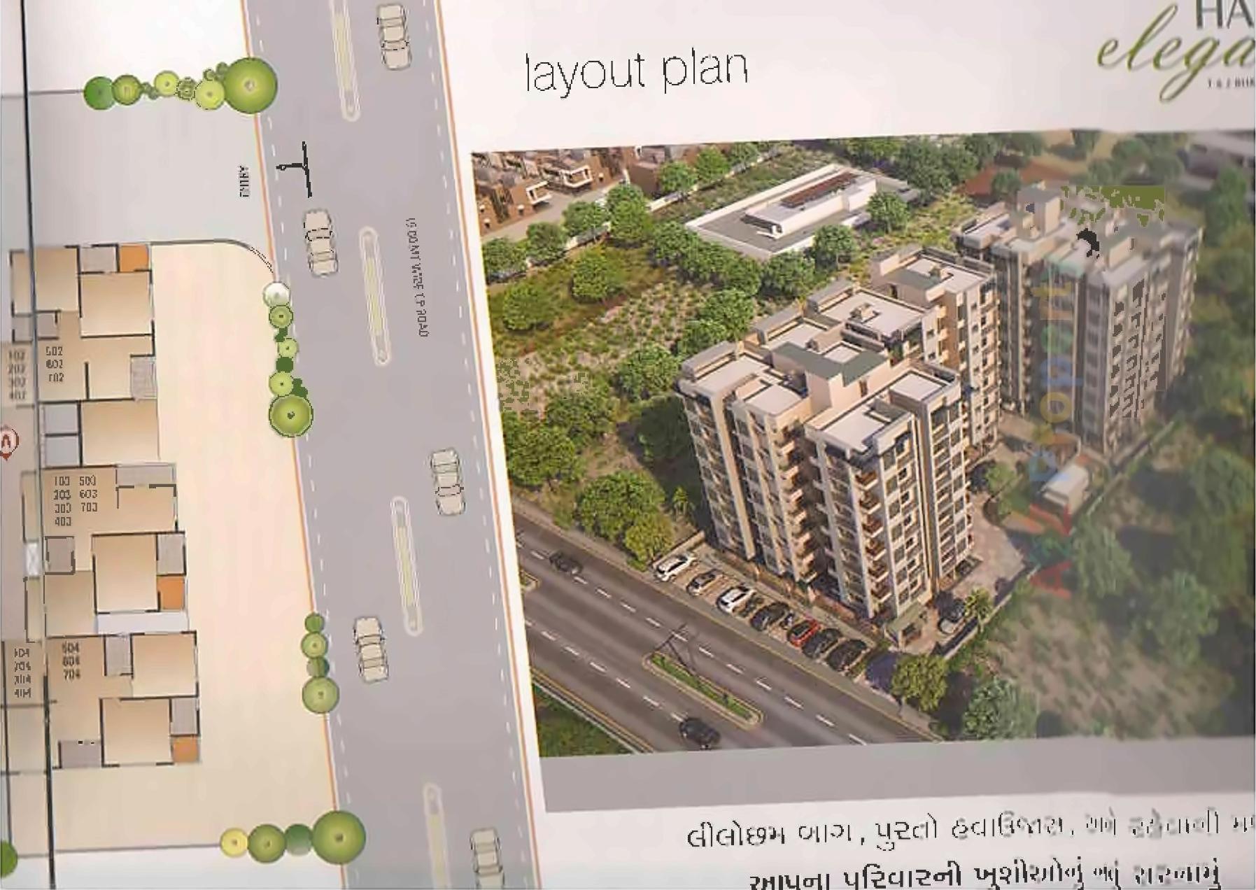 3D Elevation of real estate project Hariom Elegance located at Vastral, Ahmedabad, Gujarat