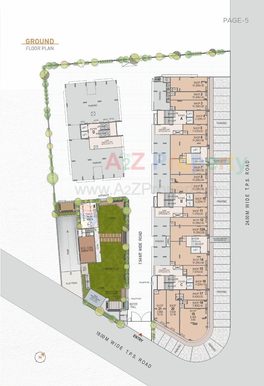 Layout of real estate project Hariom Sapphire located at Ognaj, Ahmedabad, Gujarat
