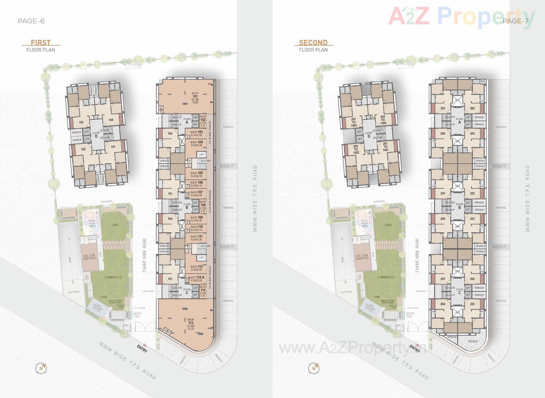 Layout of real estate project Hariom Sapphire located at Ognaj, Ahmedabad, Gujarat