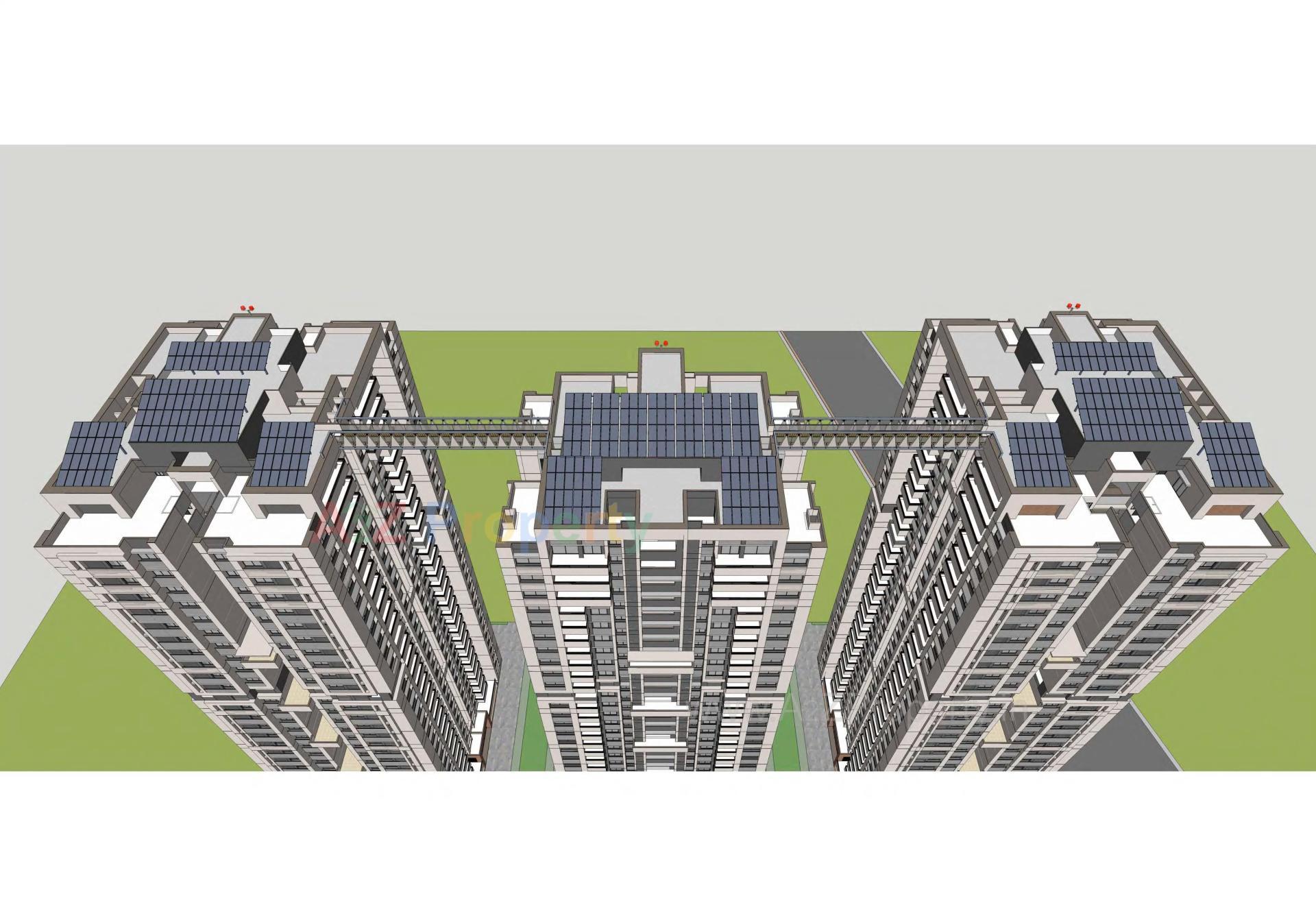 3D Elevation of real estate project Harmony Harikesh located at Sola, Ahmedabad, Gujarat
