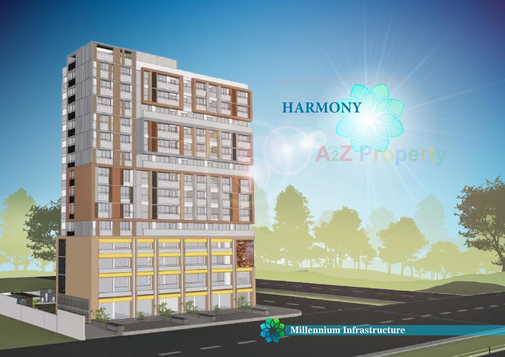 3D Elevation of real estate project Harmony located at Vejalpur, Ahmedabad, Gujarat