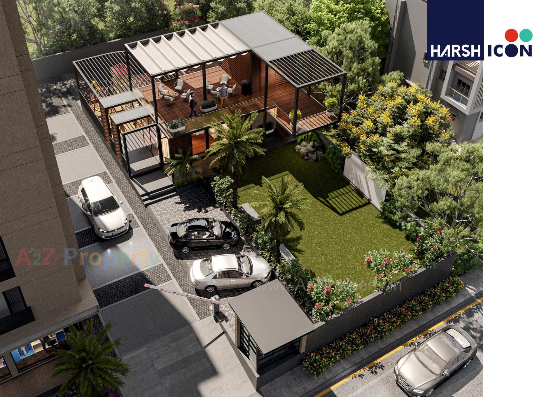 3D Elevation of real estate project Harsh Icon located at Bopal, Ahmedabad, Gujarat